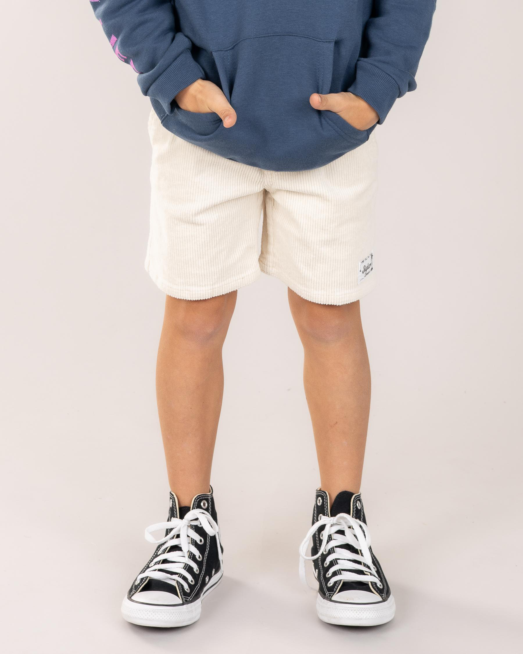 Cord Elastic Waist Shorts