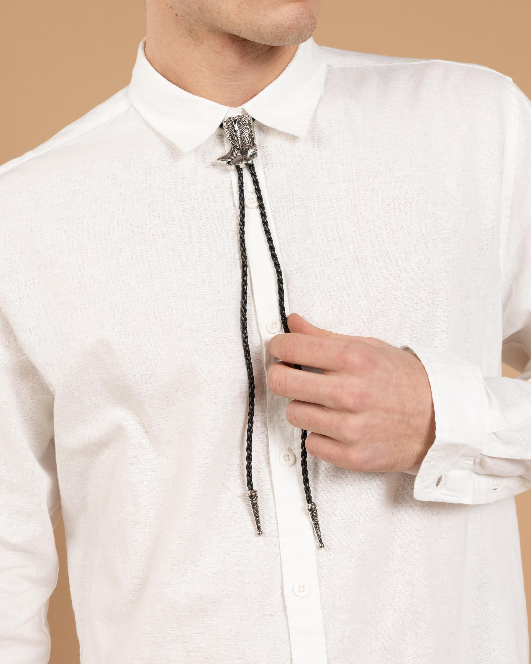 Cowboy Boot Bolo Tie Necklace