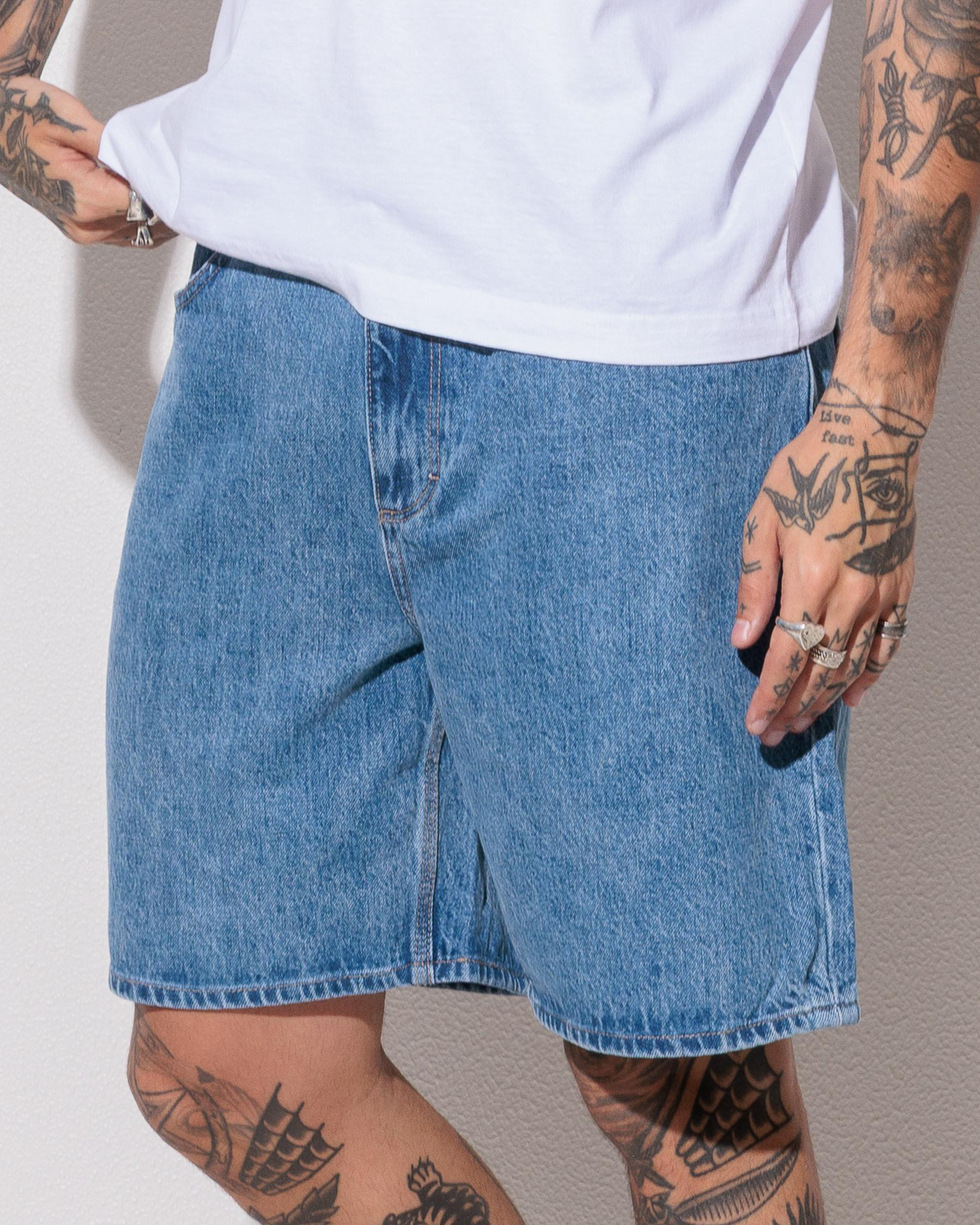L-Four Baggy Denim Shorts