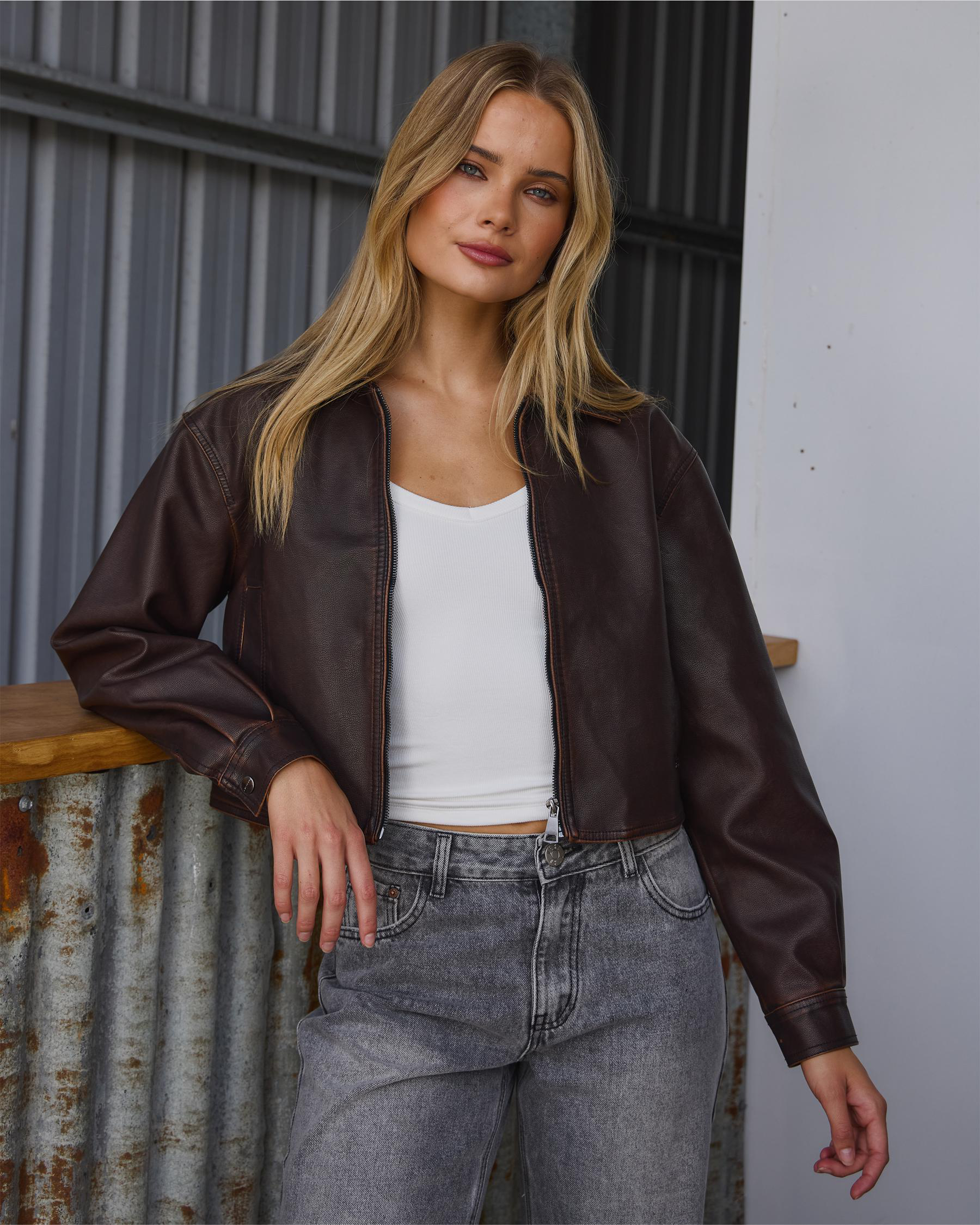 Jett Faux Leather Jacket