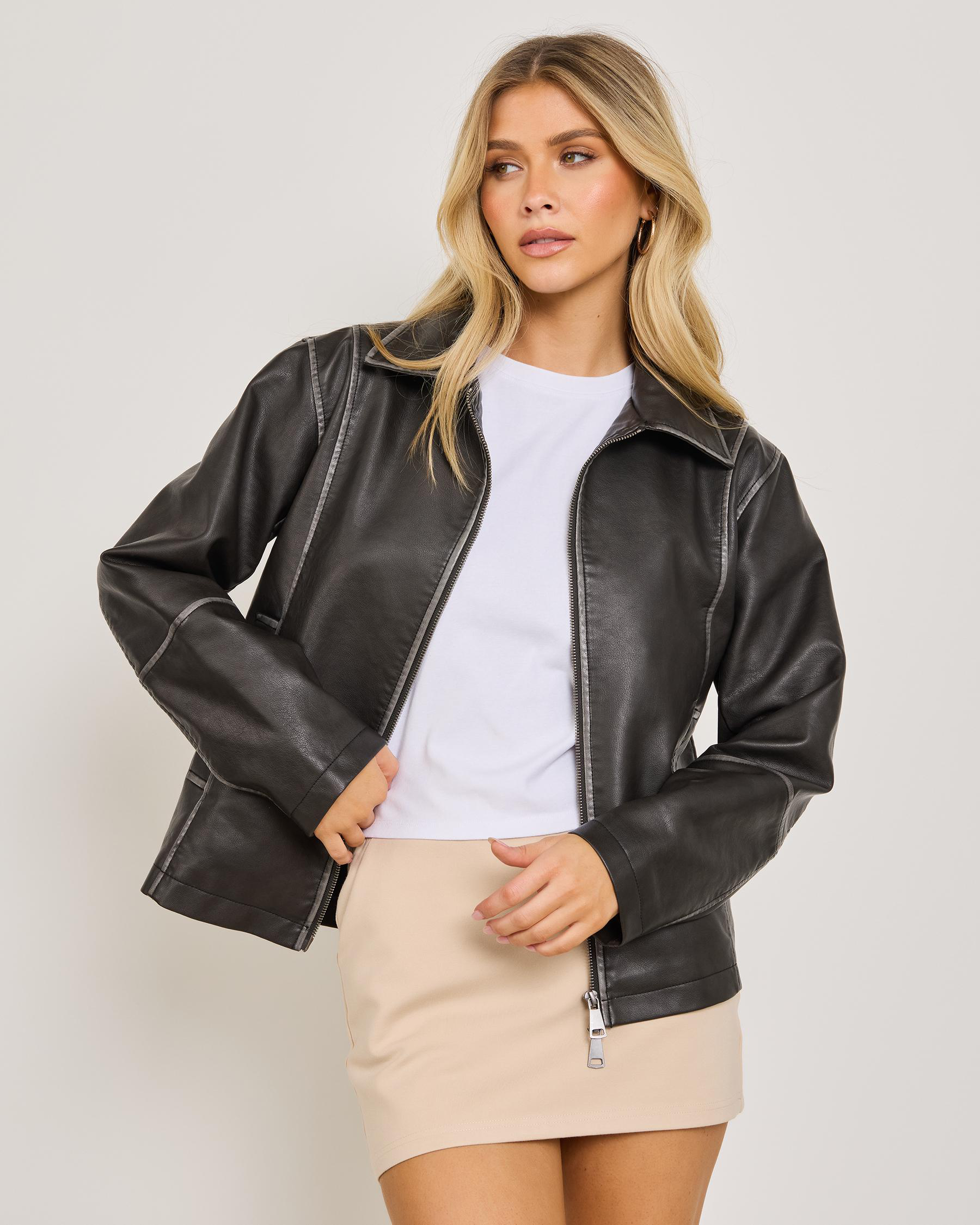 Matty Faux Leather Jacket