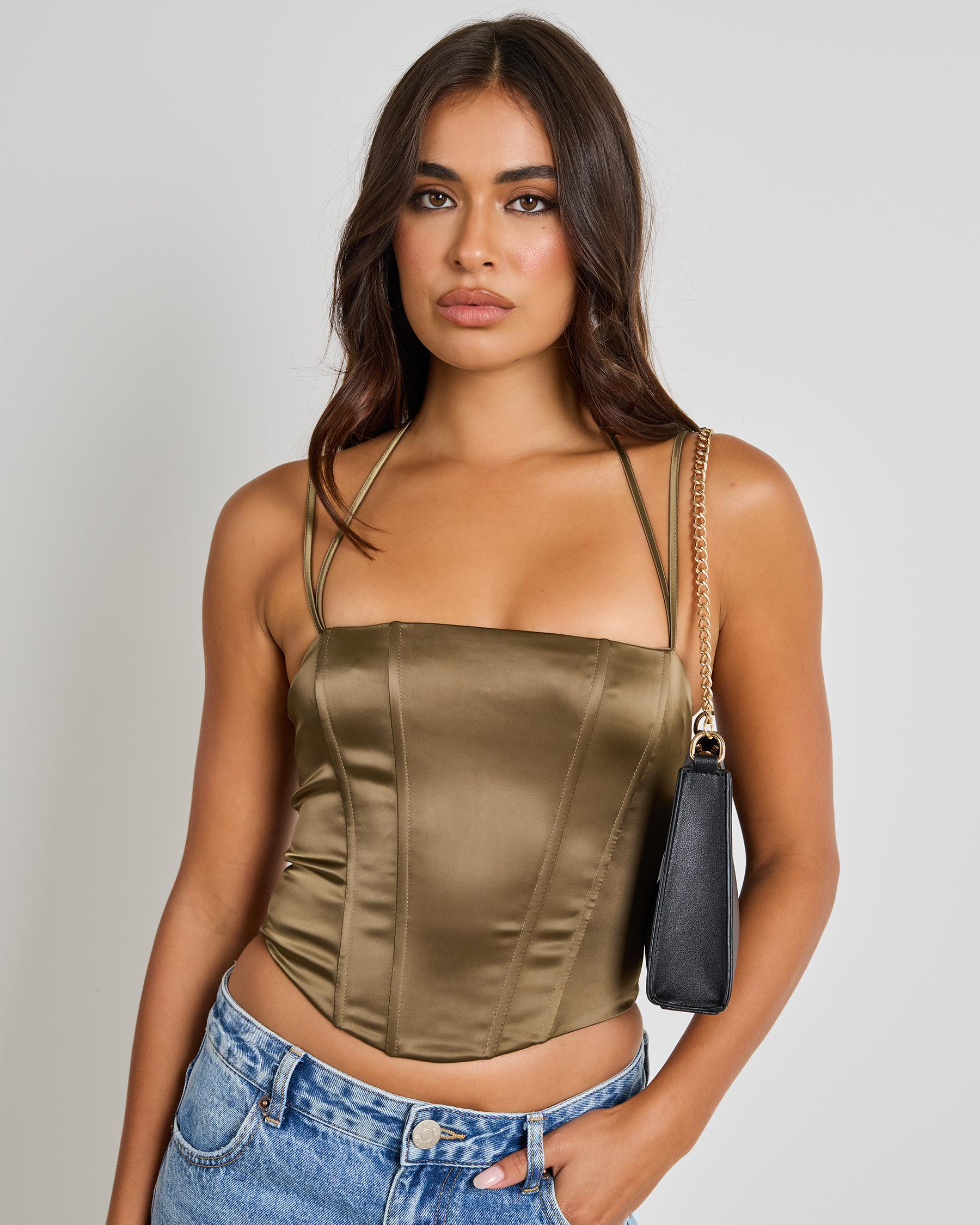 Jess Satin Corset Top