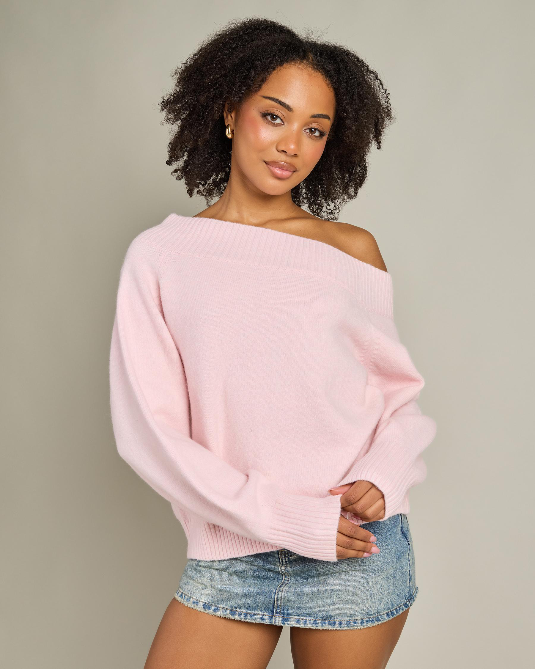 Magnolia Off Shoulder Knit Jumper