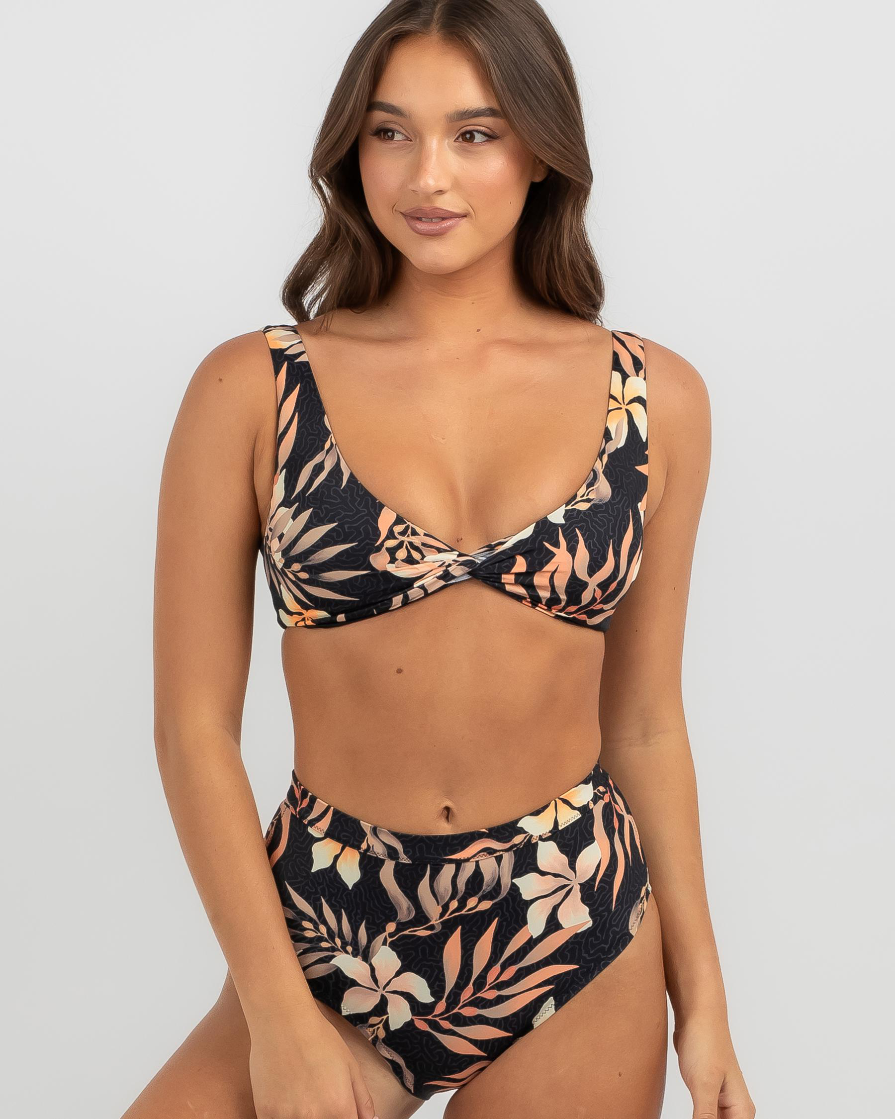 Coral Gardeners Twisted Bralette Bikini Top