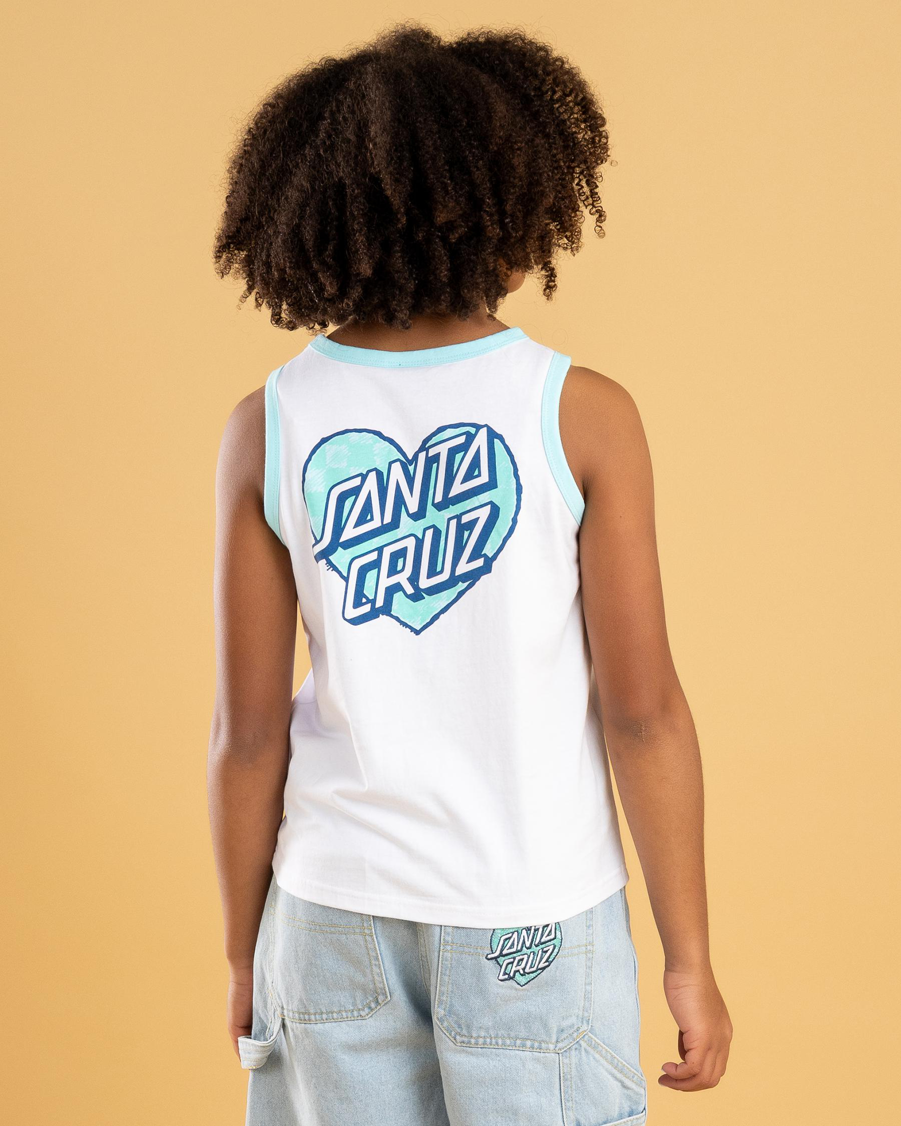 Checker Heart Stack Centre Tank Top