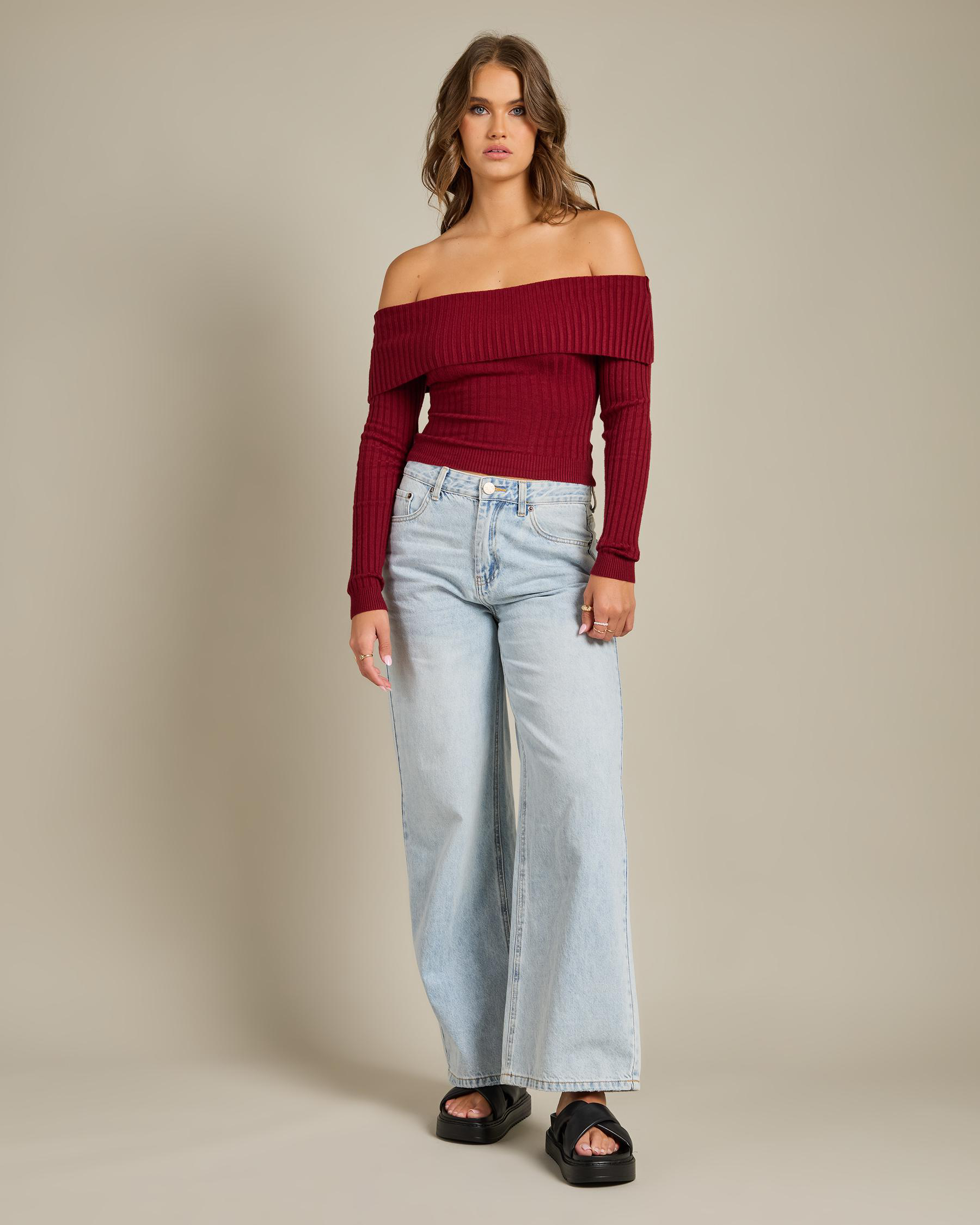 Ari Off Shoulder Knit Top