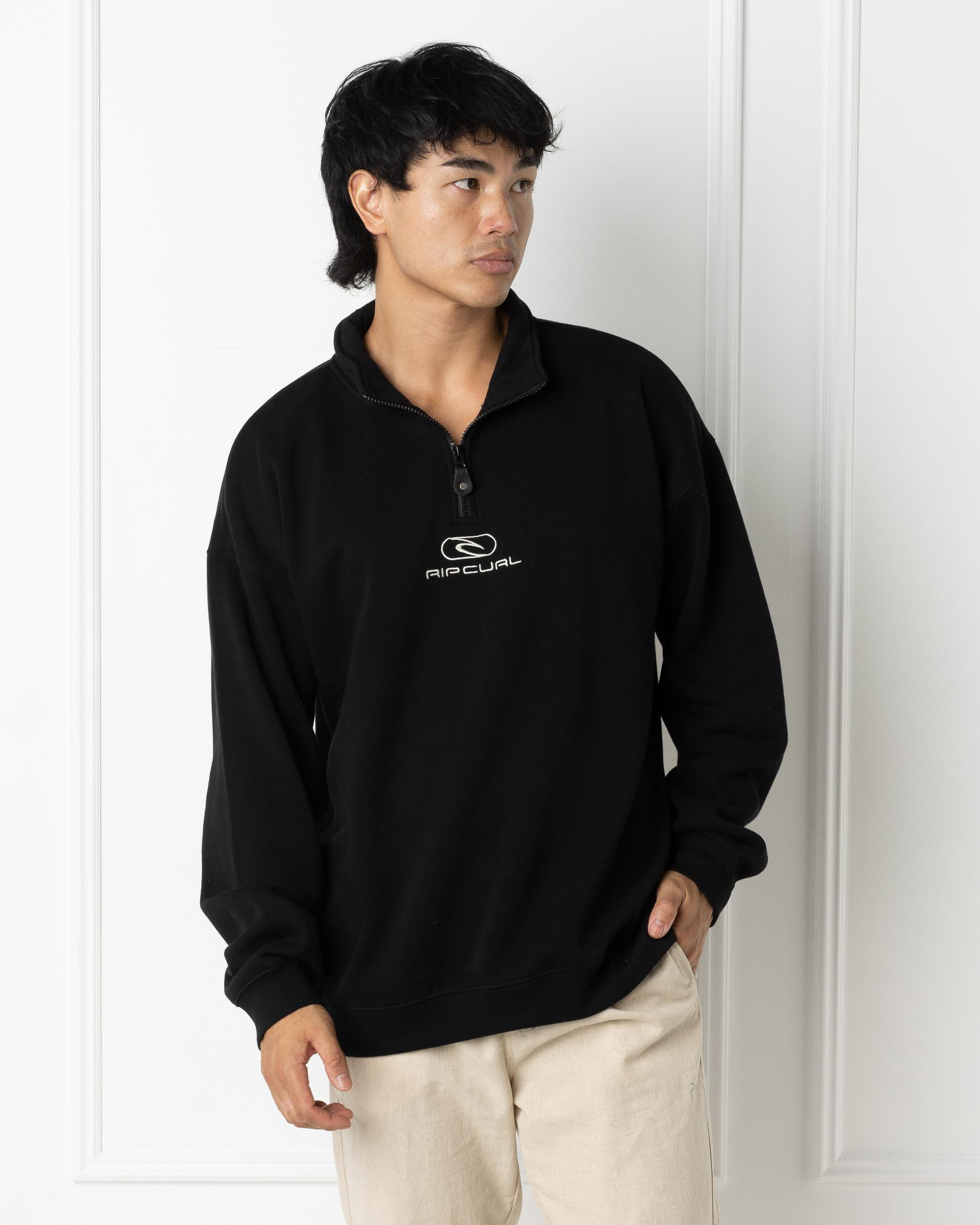 Pill Icon 1/4 Zip Crewneck Sweatshirt