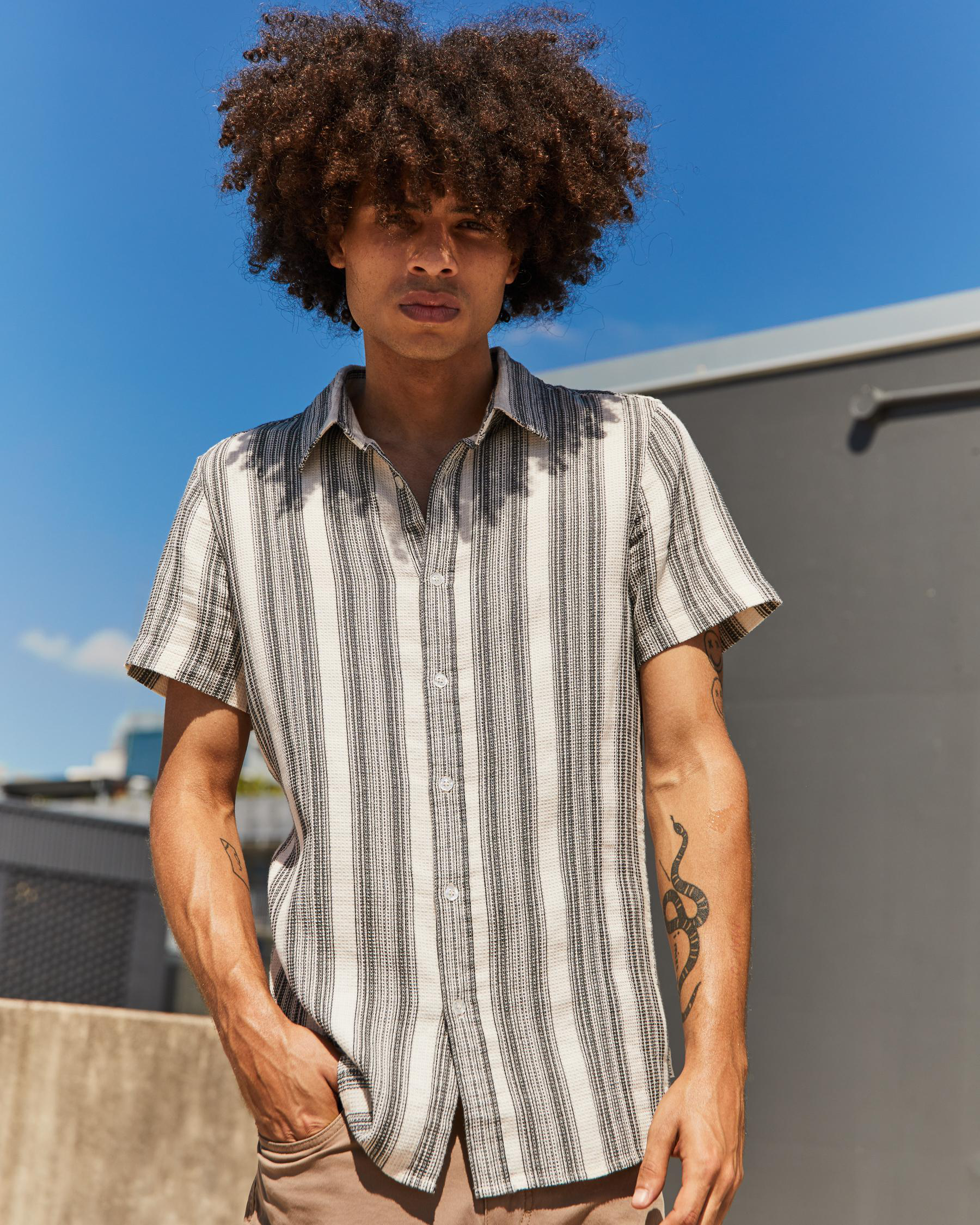 Bordered Short Sleeve Shirt