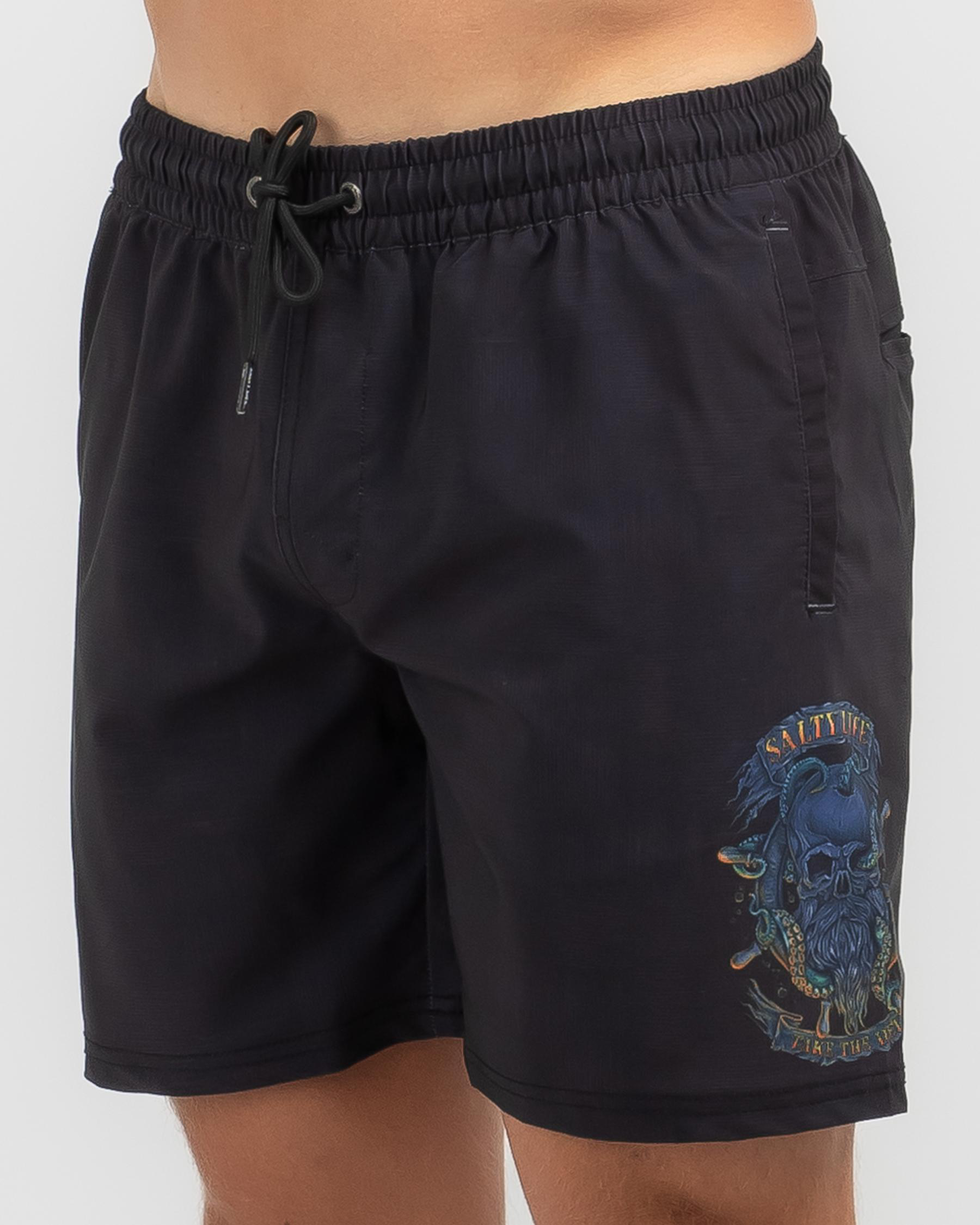 Sea Devil Elastic Waist Shorts