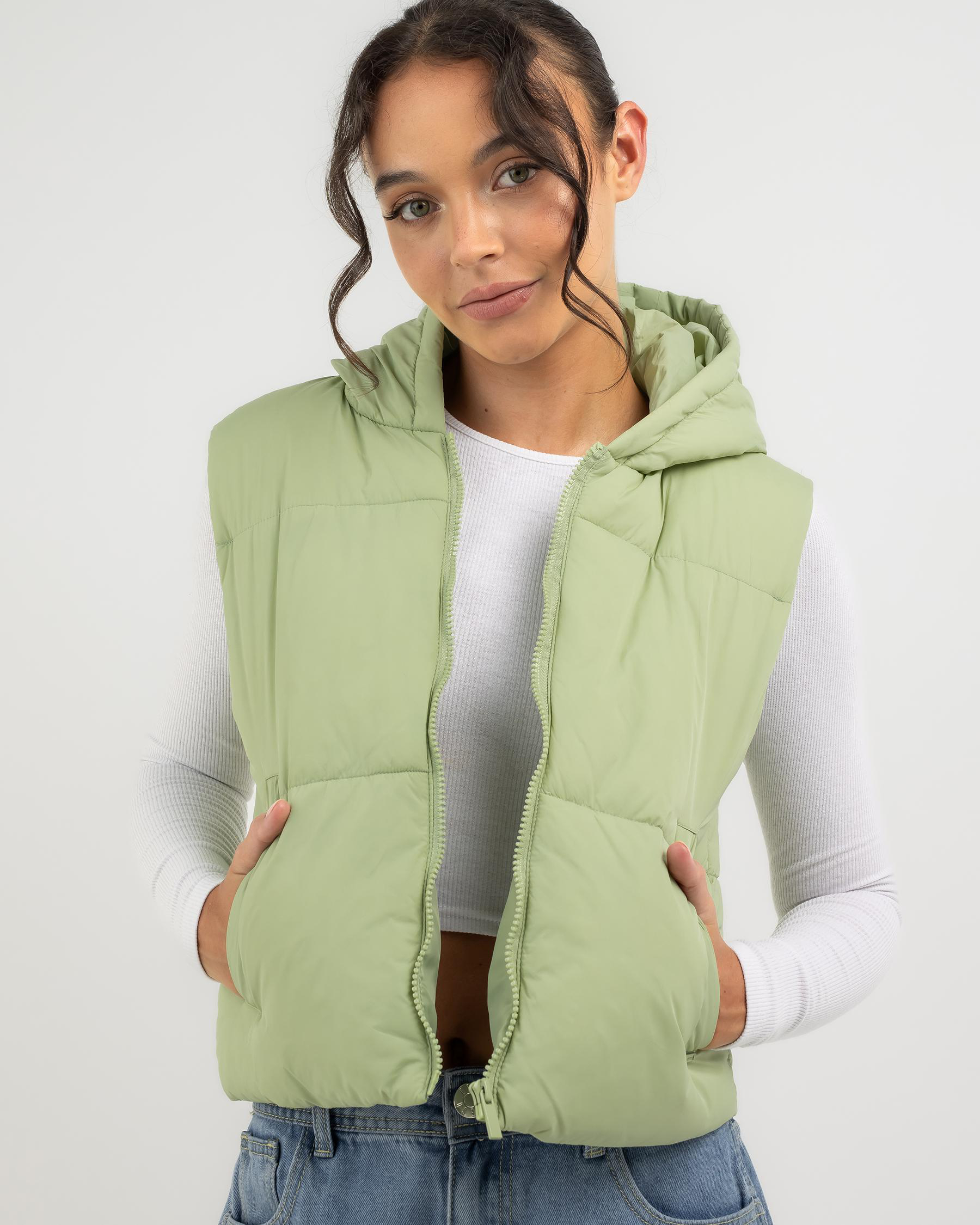 Icy Hooded Puffer Vest