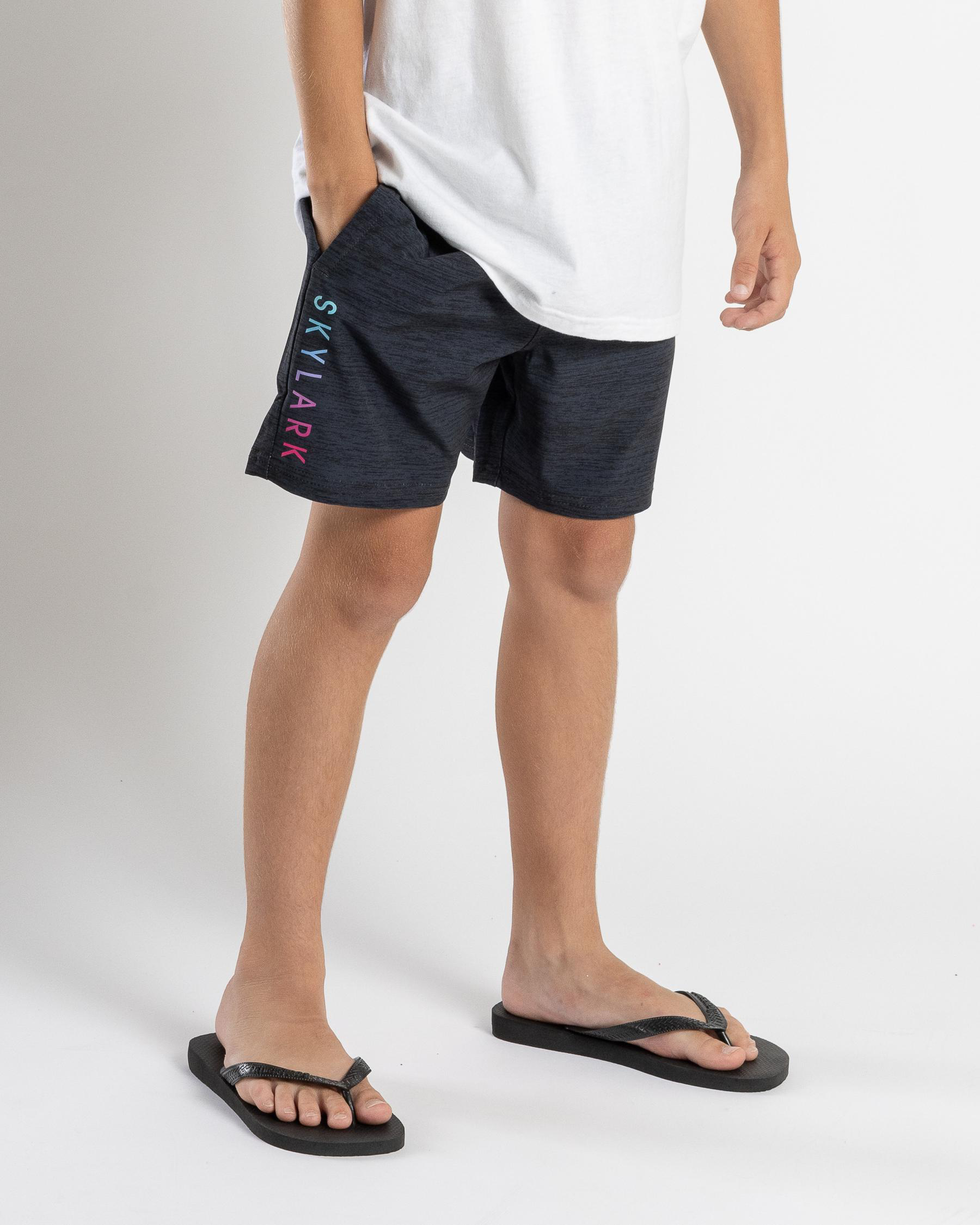 Solid Elastic Waist Shorts