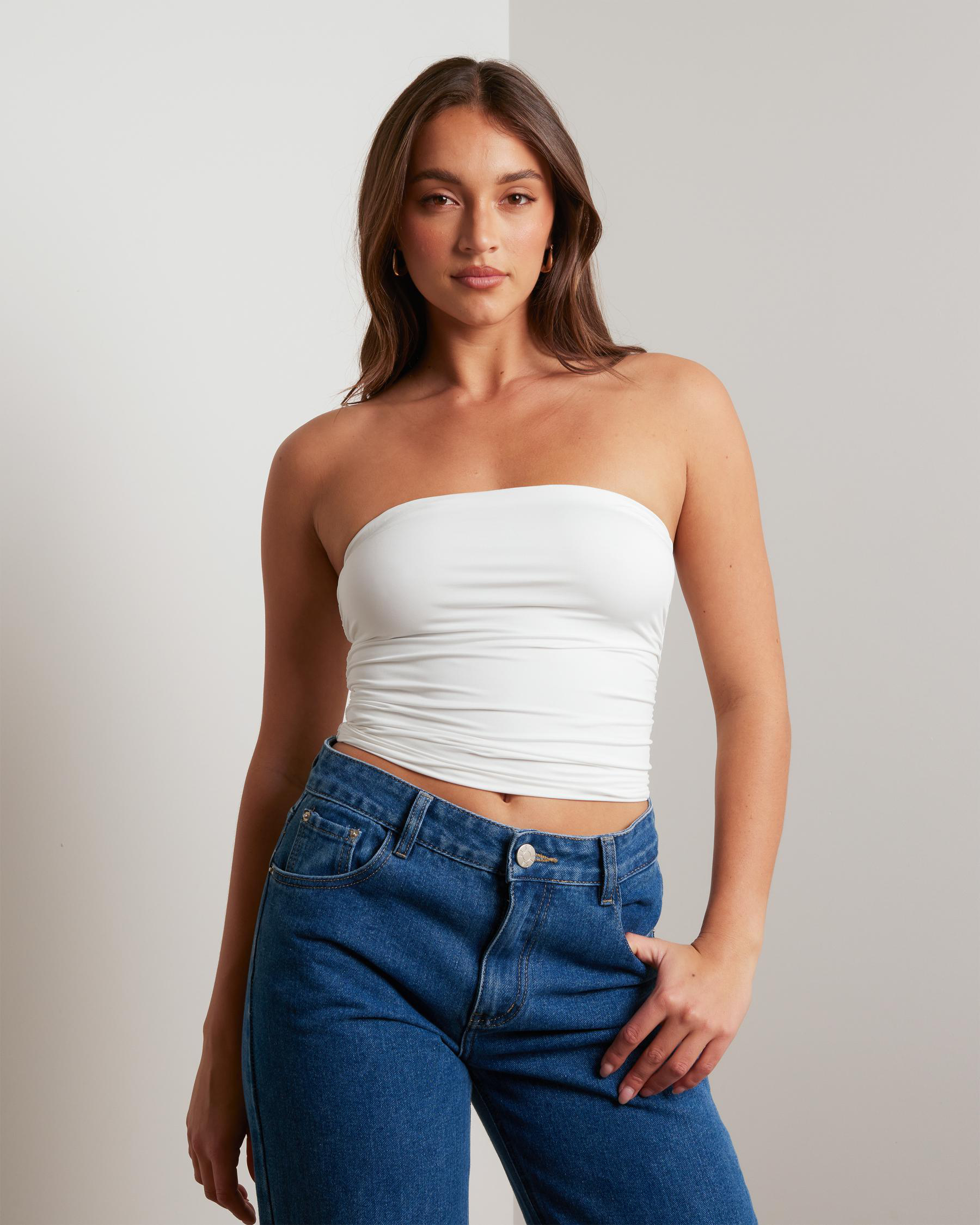 Basic Ruche Tube Top