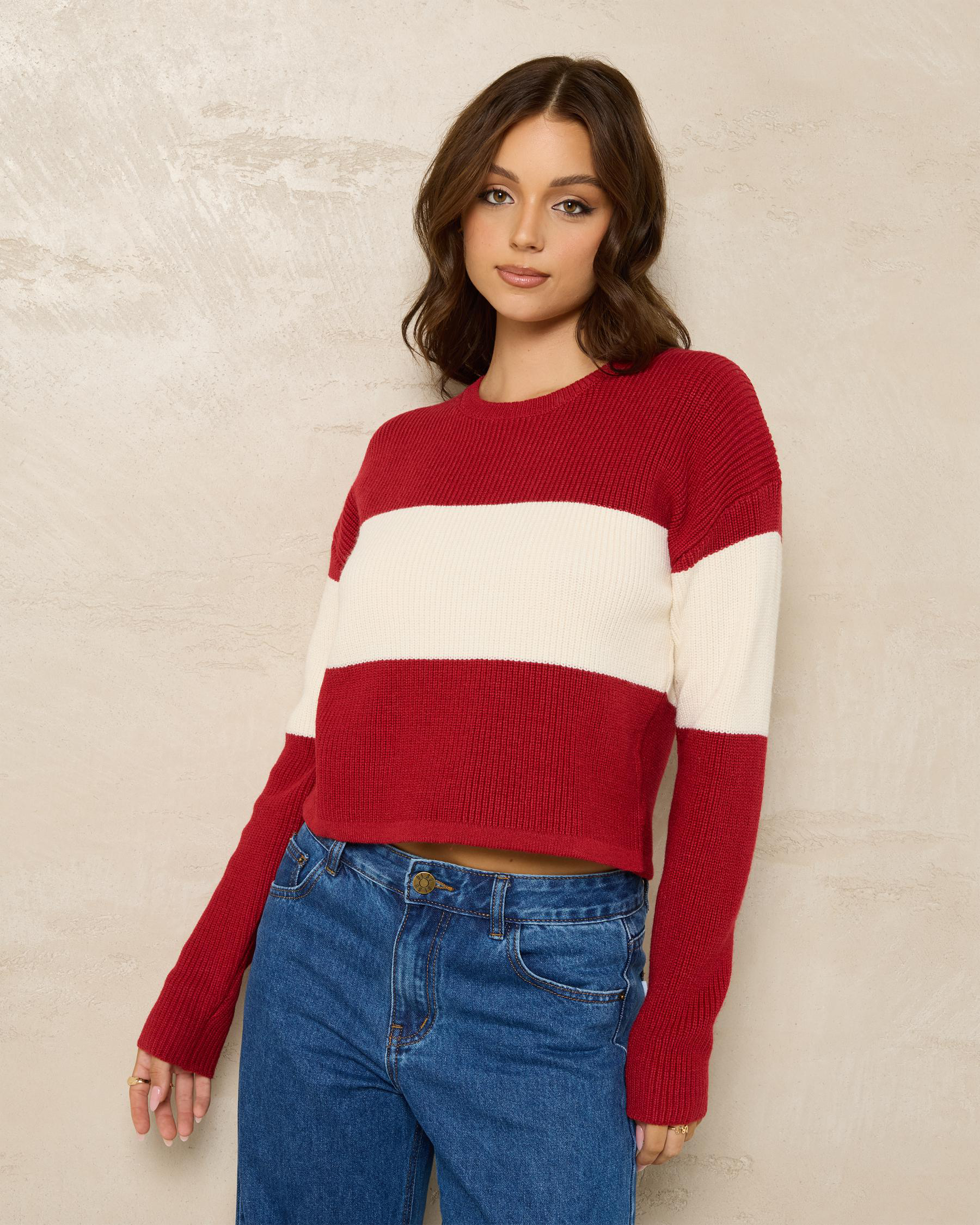 Argus Stripe Crew Neck Knit Jumper