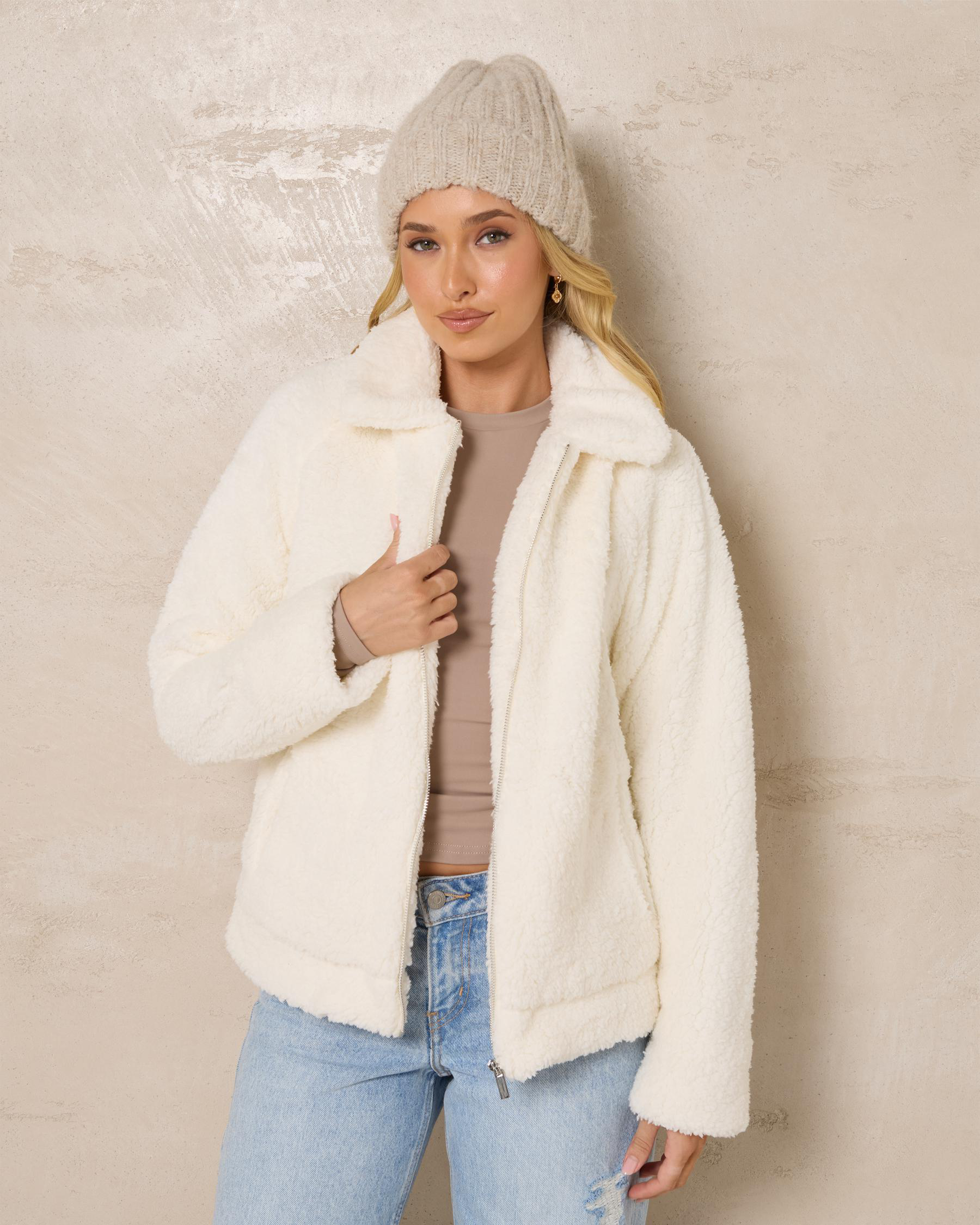 Aria Polar Fleece Bomber Jacket