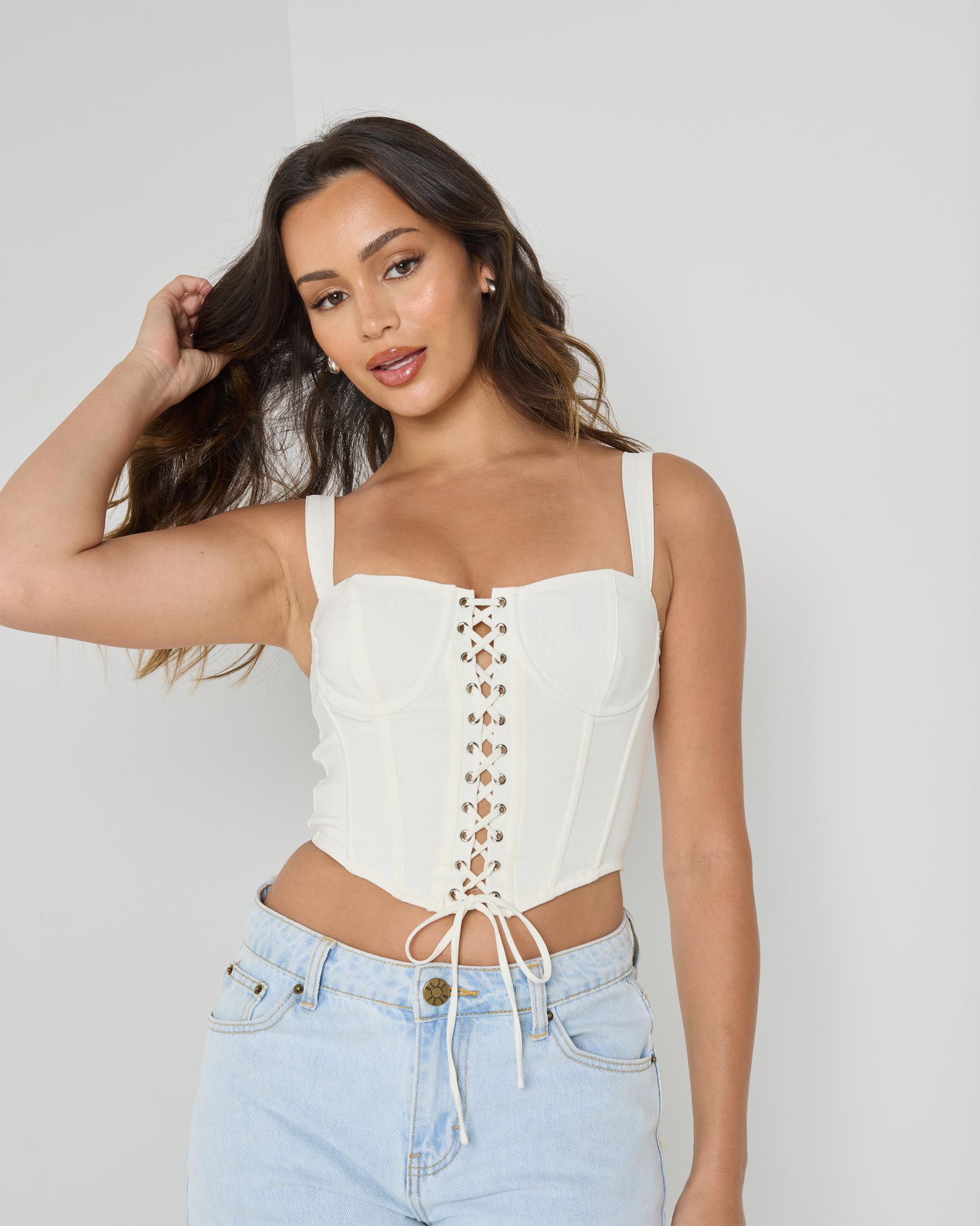 Dolly Lace Up Top