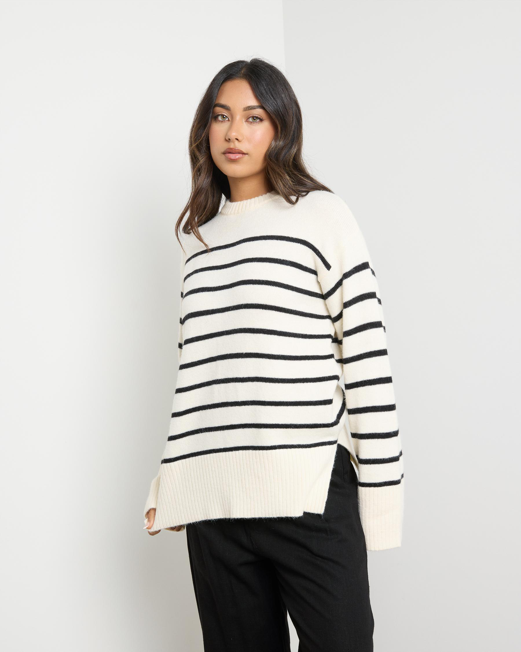 Olivia Stripe Crew Neck Knit Jumper