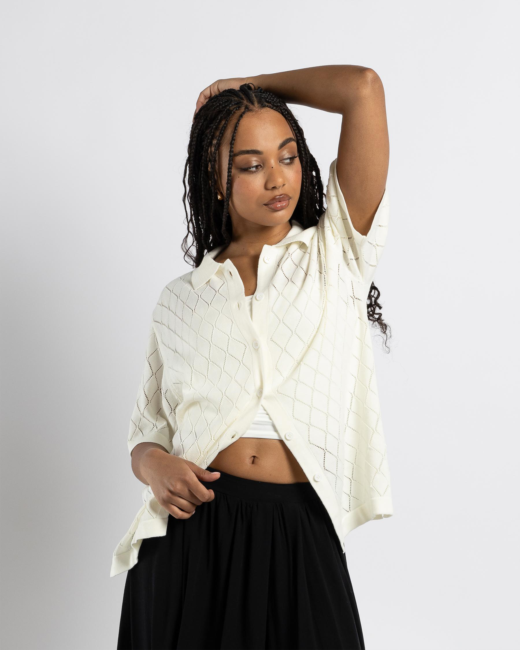 Bondi Crochet Short Sleeve Shirt