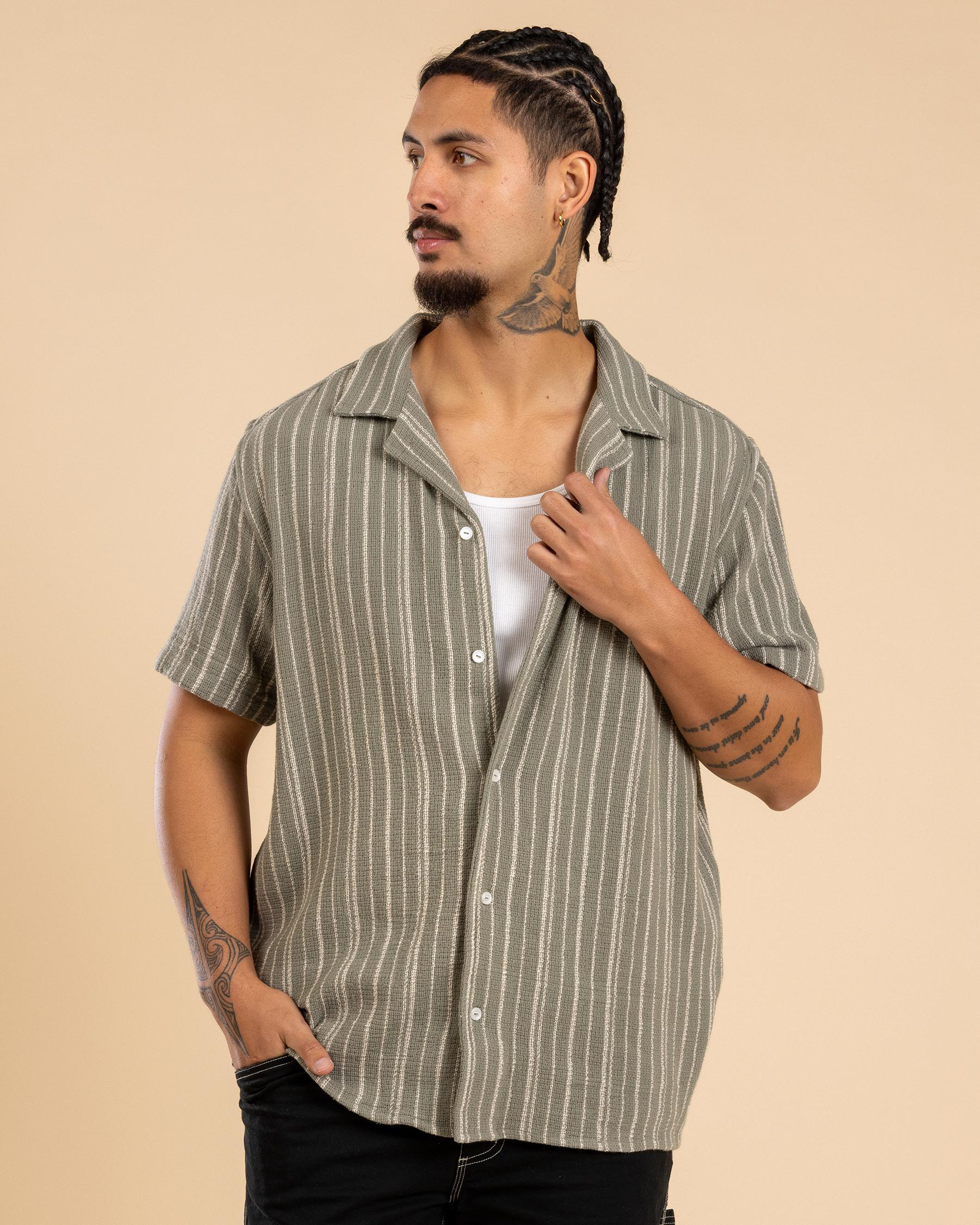 Vacancy Stripe Short Sleeve Shirt