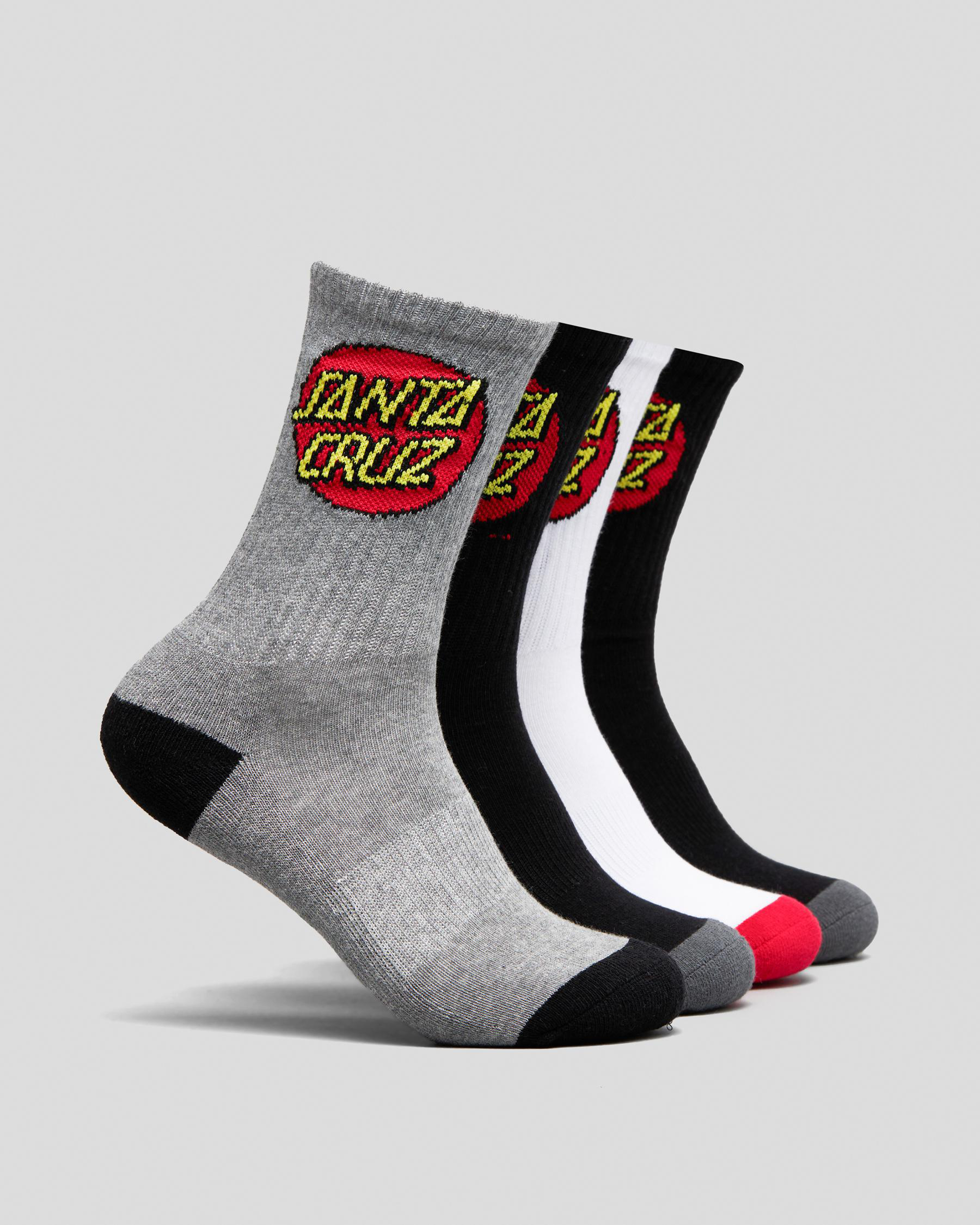 Classic Dot Crew Socks 4 Pack
