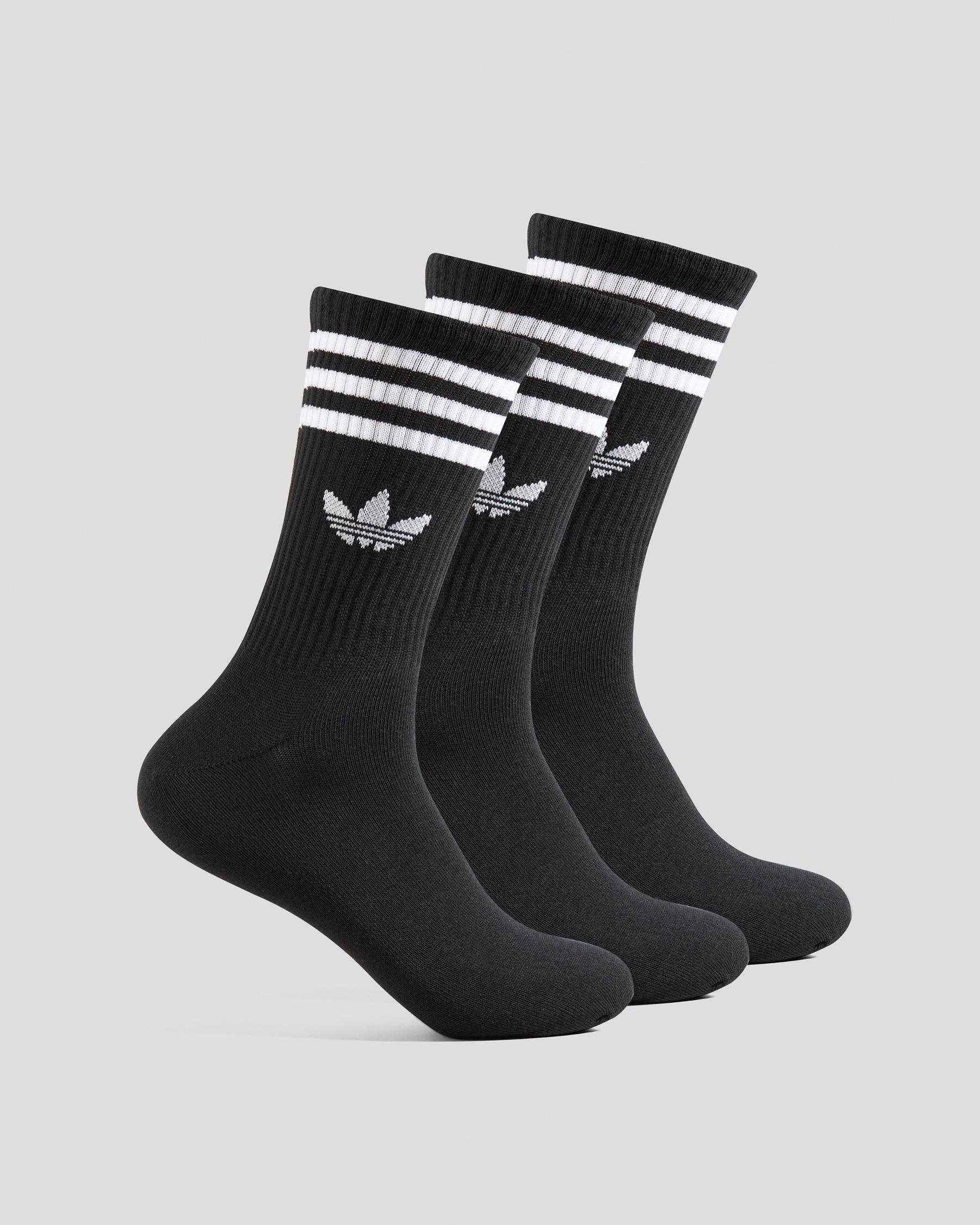 3 Stripe Crew Socks 3 Pack
