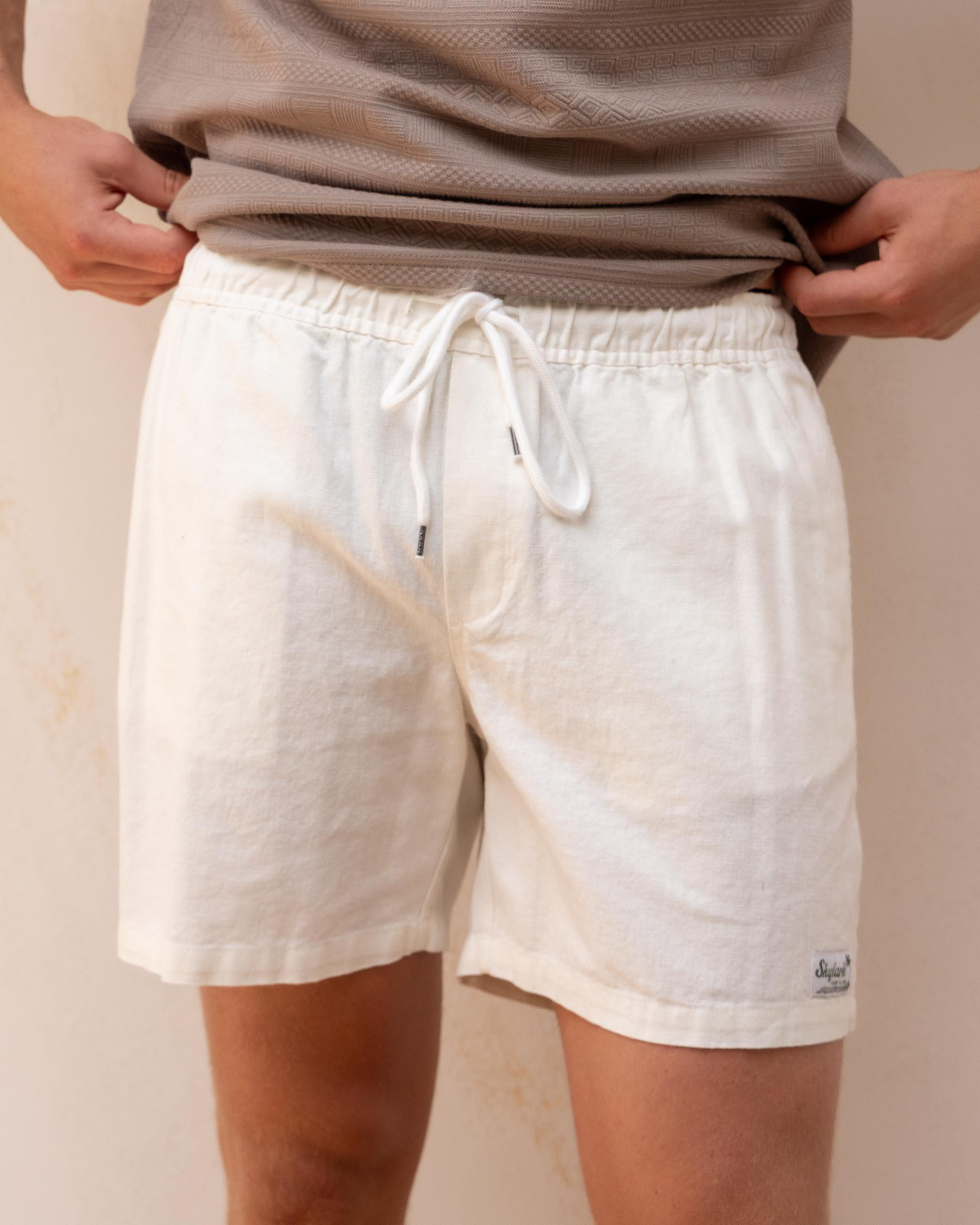 Hemp Elastic Waist Shorts