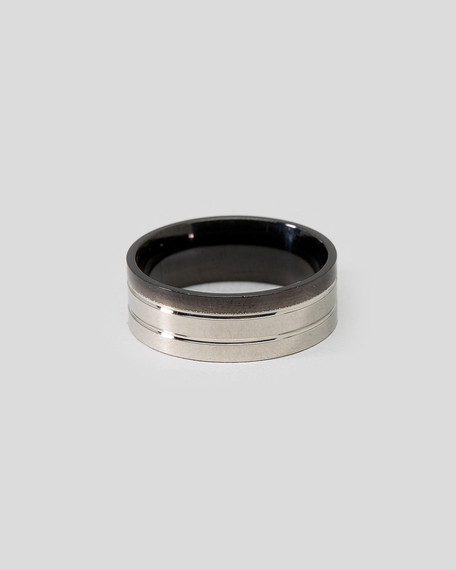 Silver And Black Ring