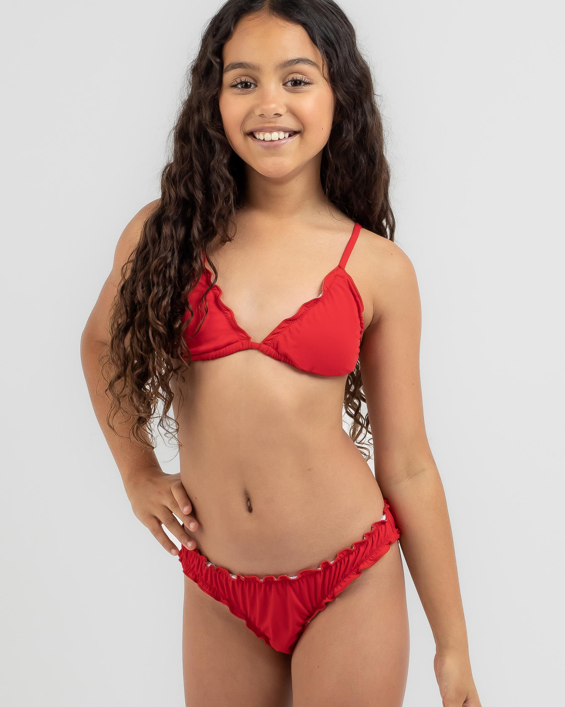 Taylor Fluted Triangle Bikini Set