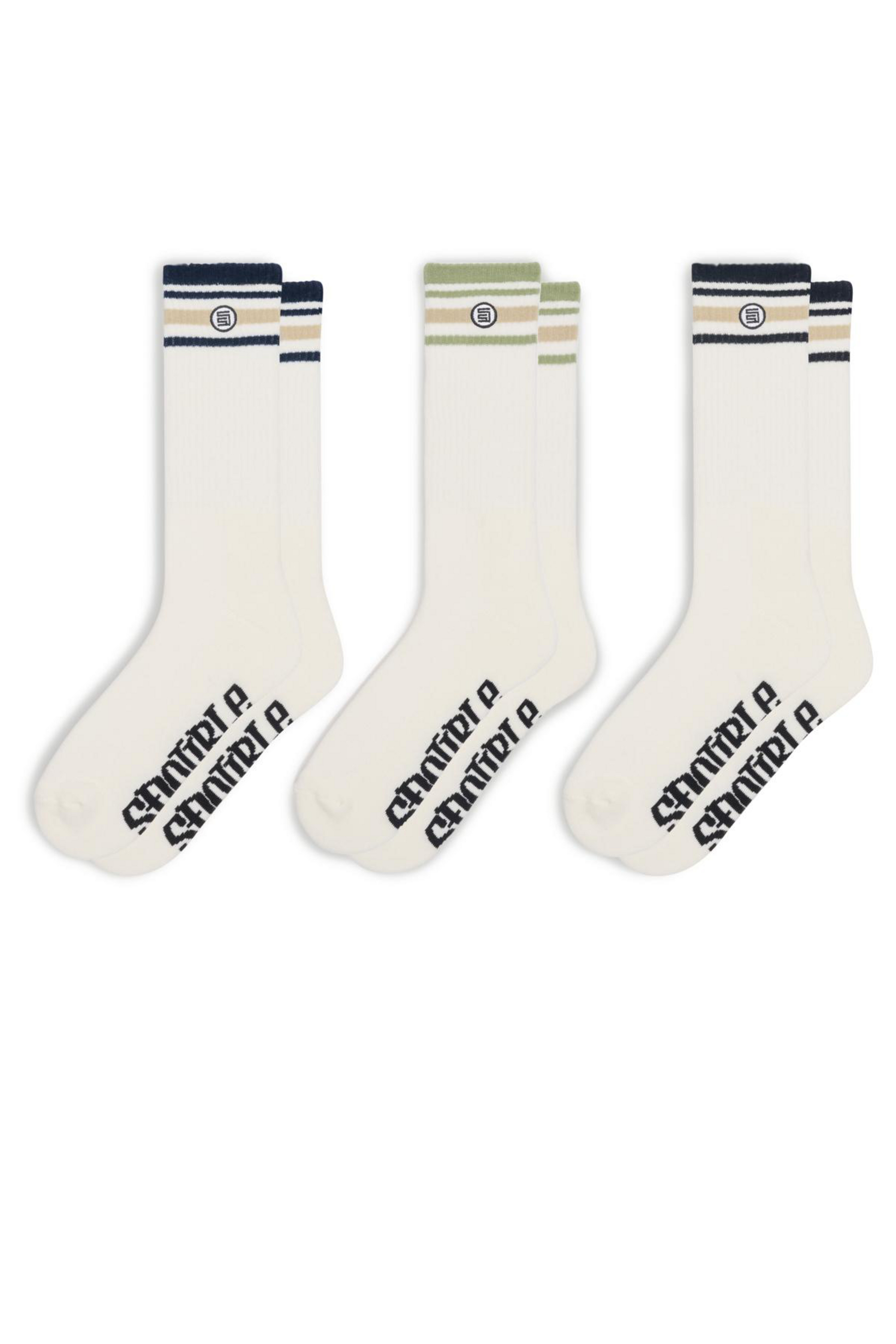 Stripe S-Dot Socks 3 Pack