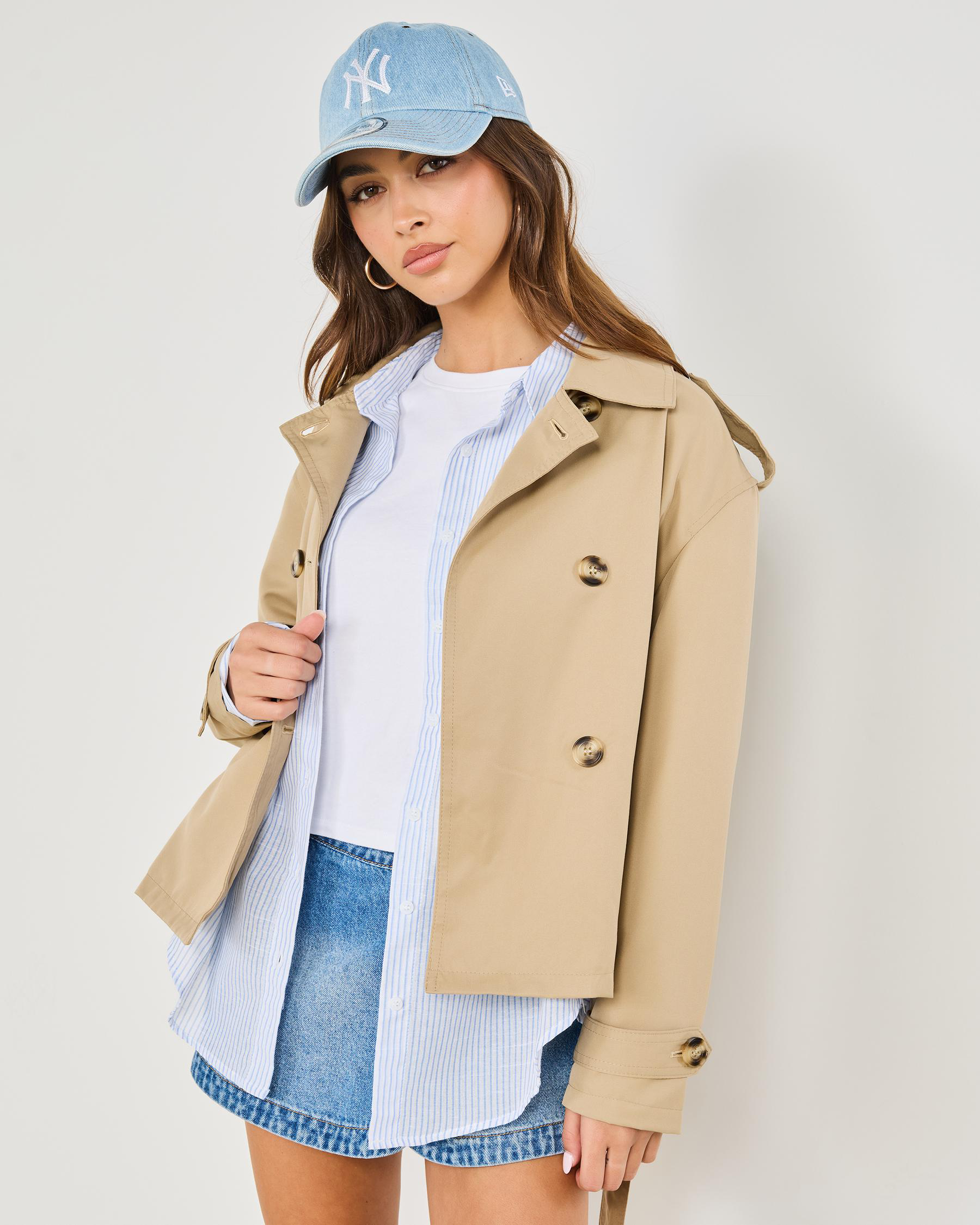 Gadget Cropped Trench Coat