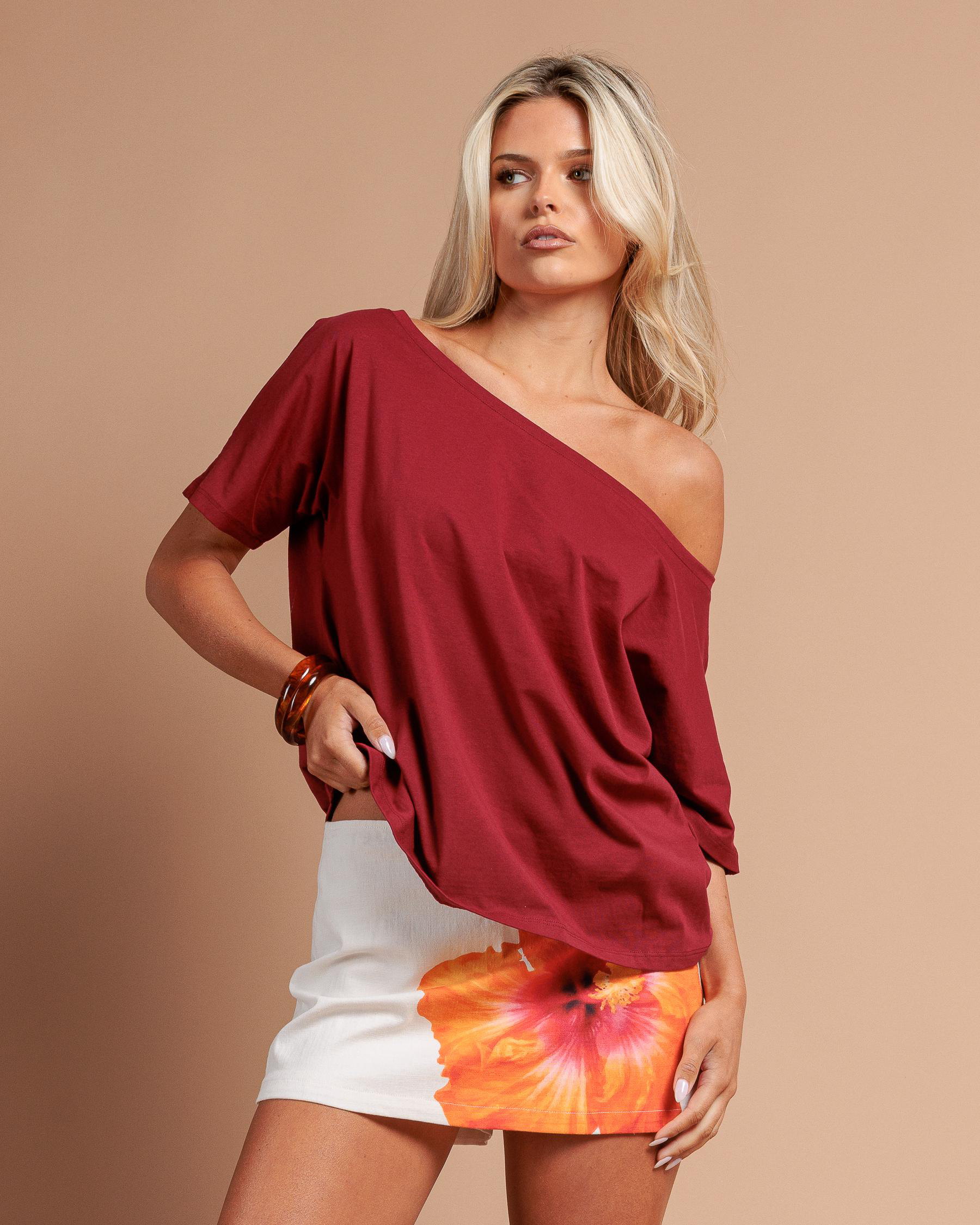 Raven Off Shoulder T-Shirt