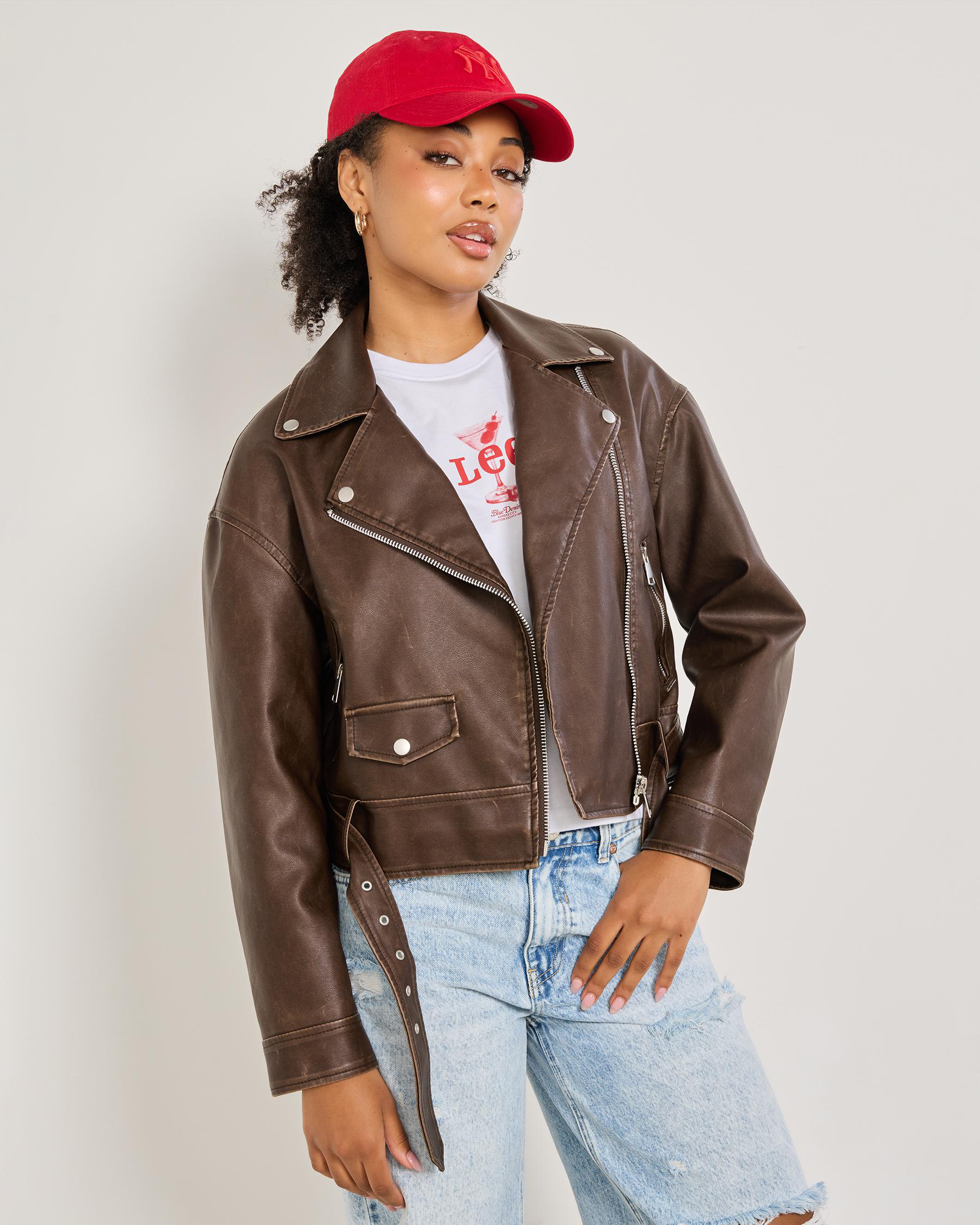 Cruz Faux Leather Jacket