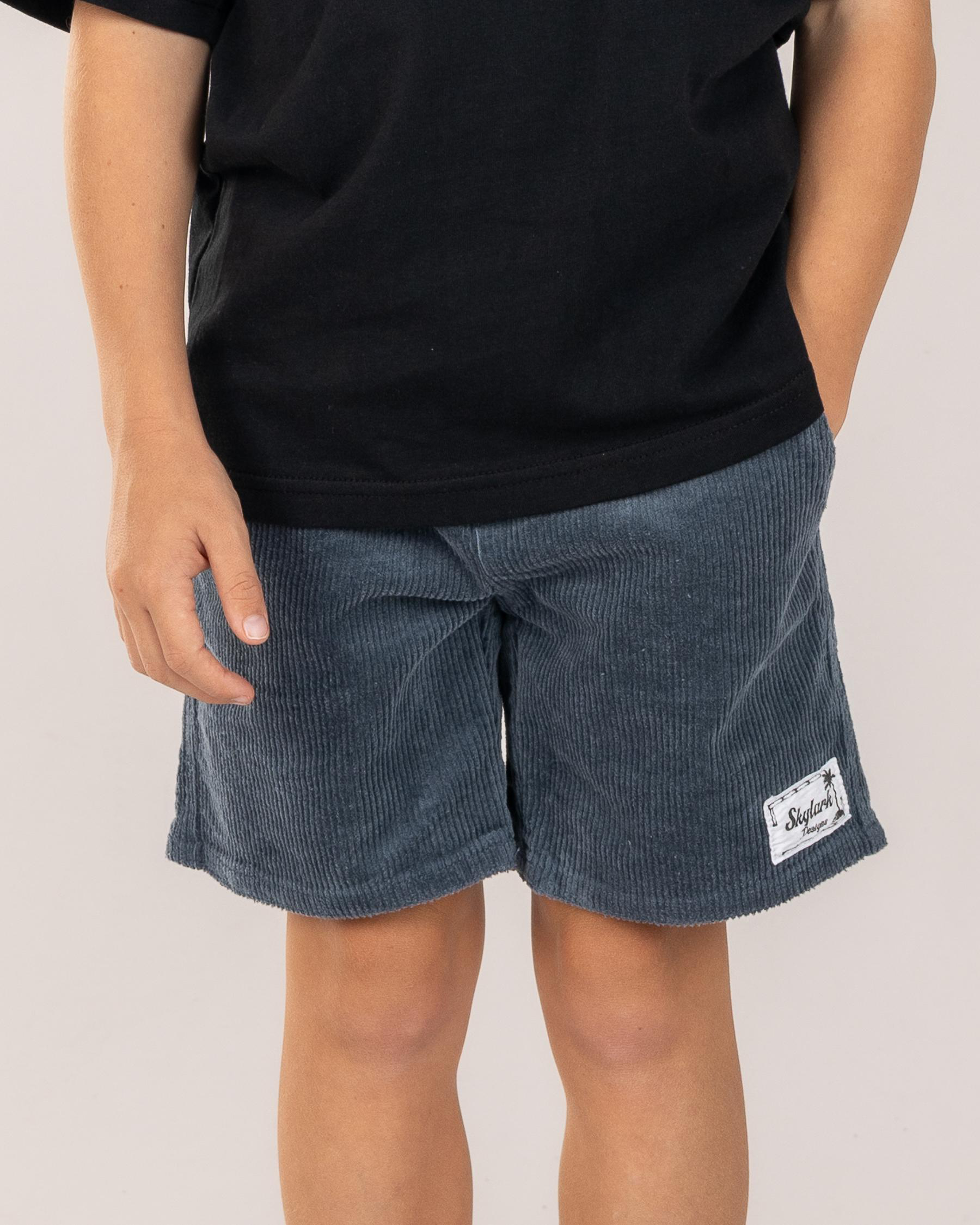 Cord Elastic Waist Shorts
