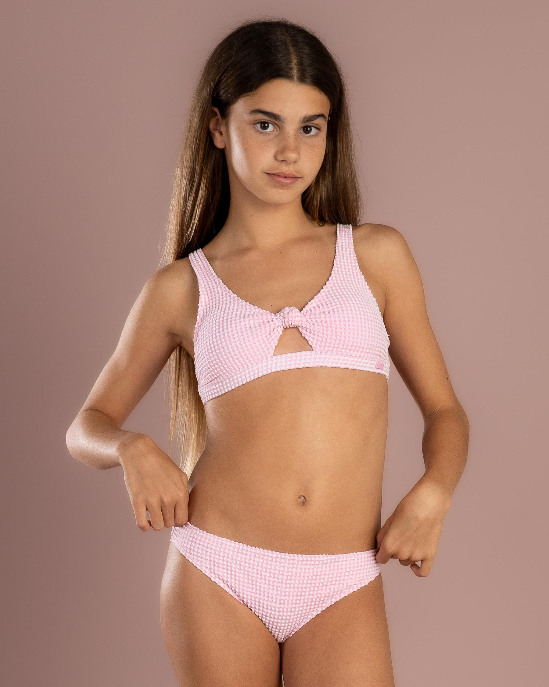 Daisy Check Bralette Bikini Set