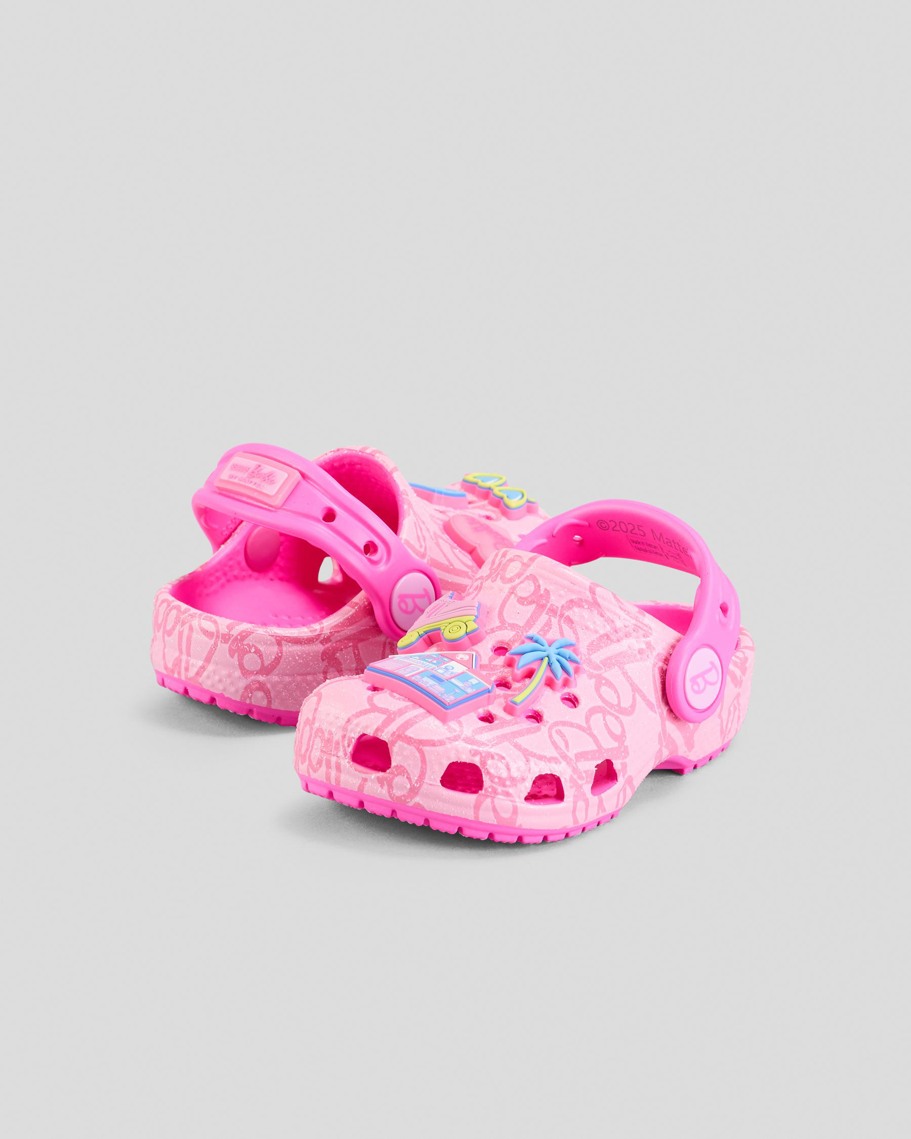 Toddlers' Mattel Pink Barbie Classic Clogs Shoes