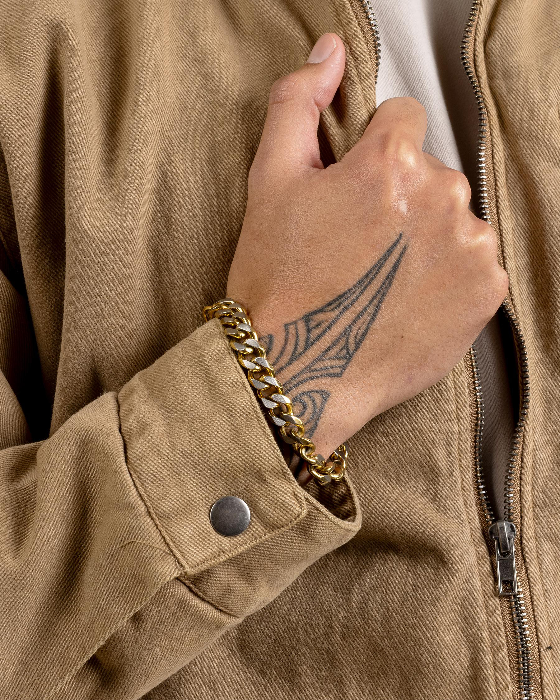 Gold and Silver Metal Bracelet