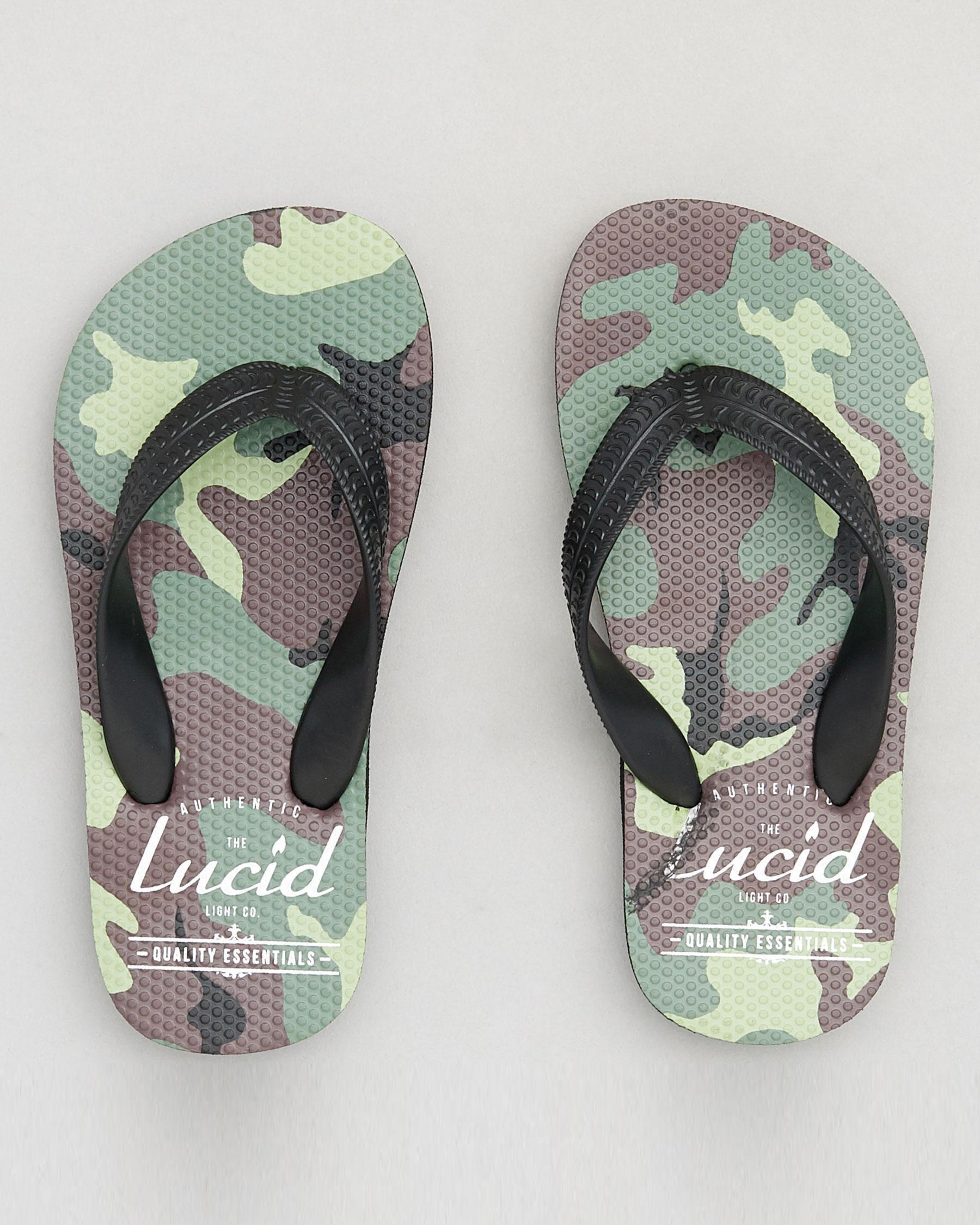 Junior Boys' Camo Wedge Thongs