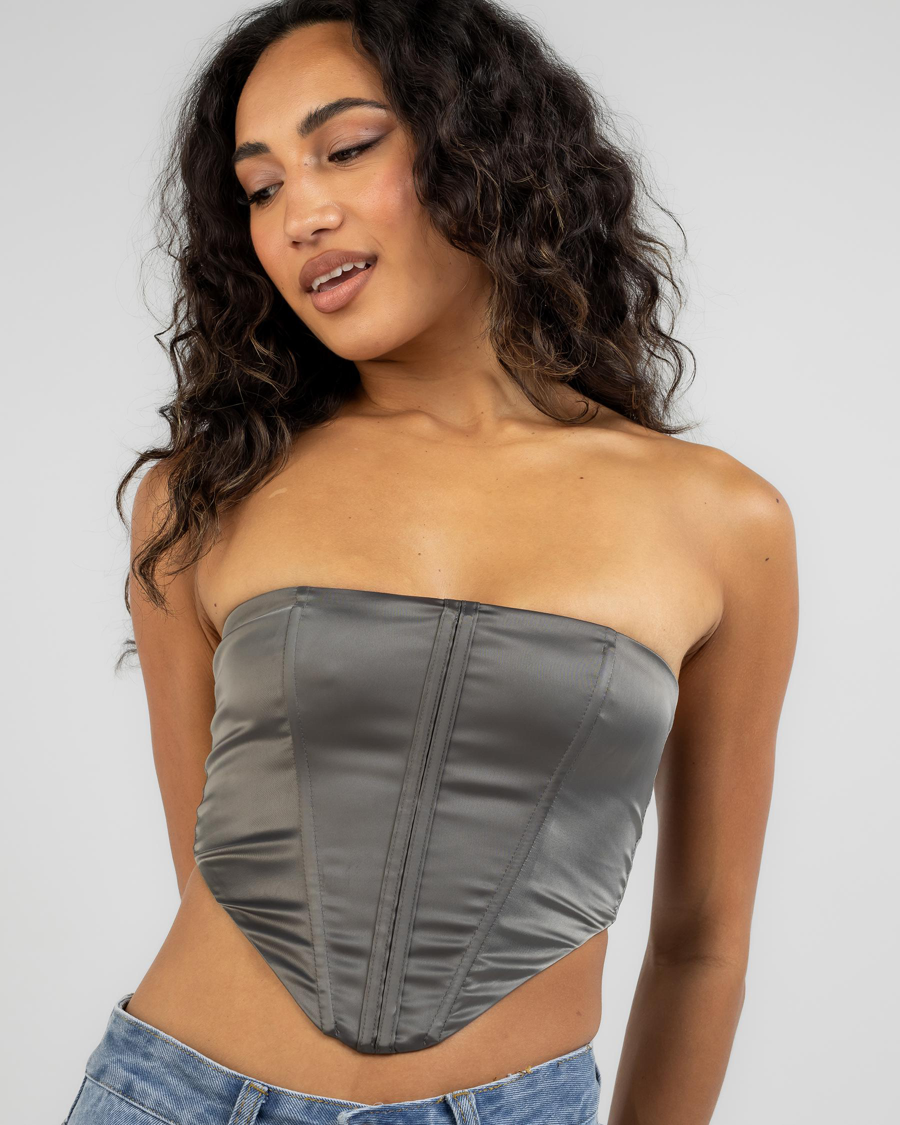 Isabella Satin Corset Top