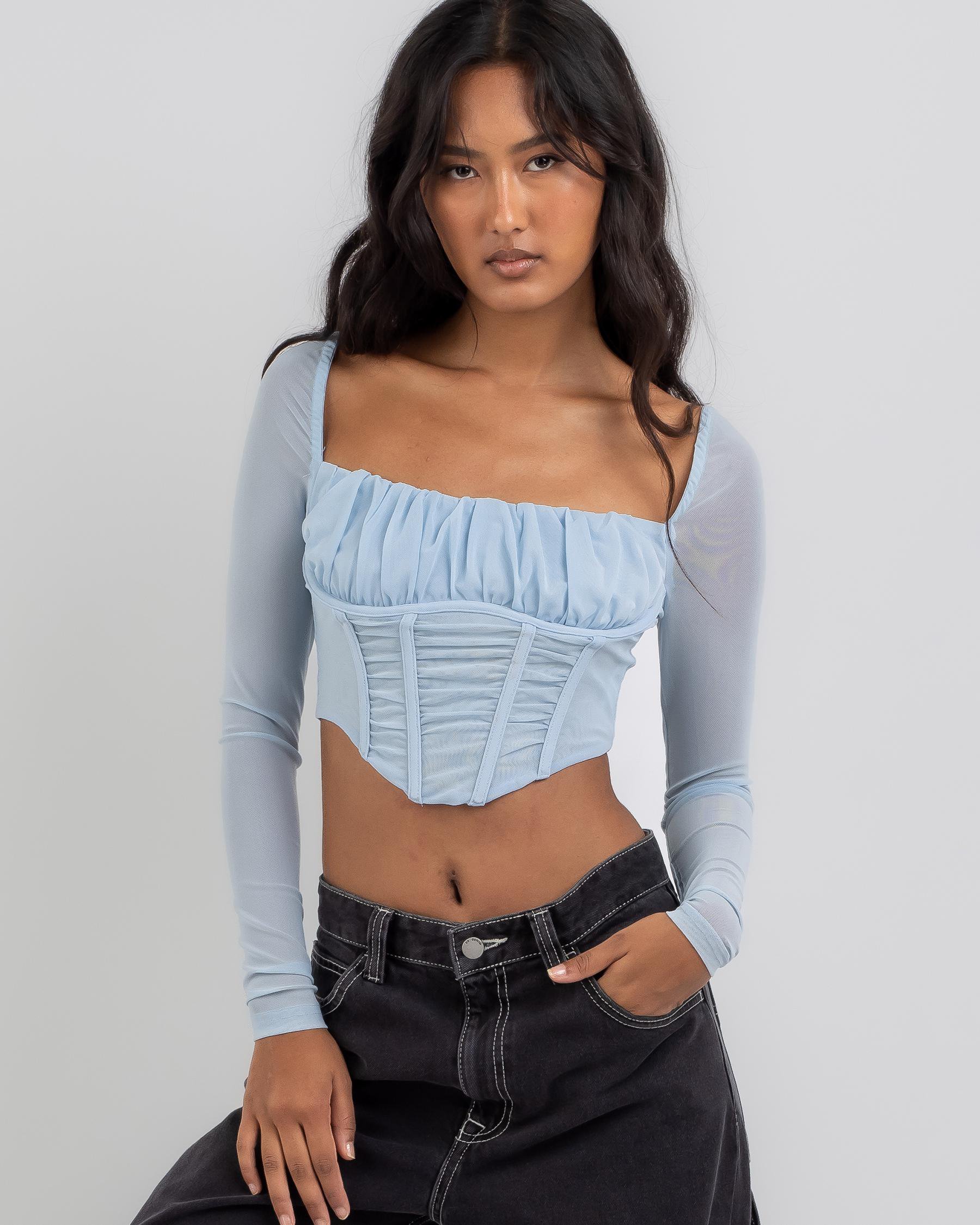 Be Sweet Long Sleeve Corset Top