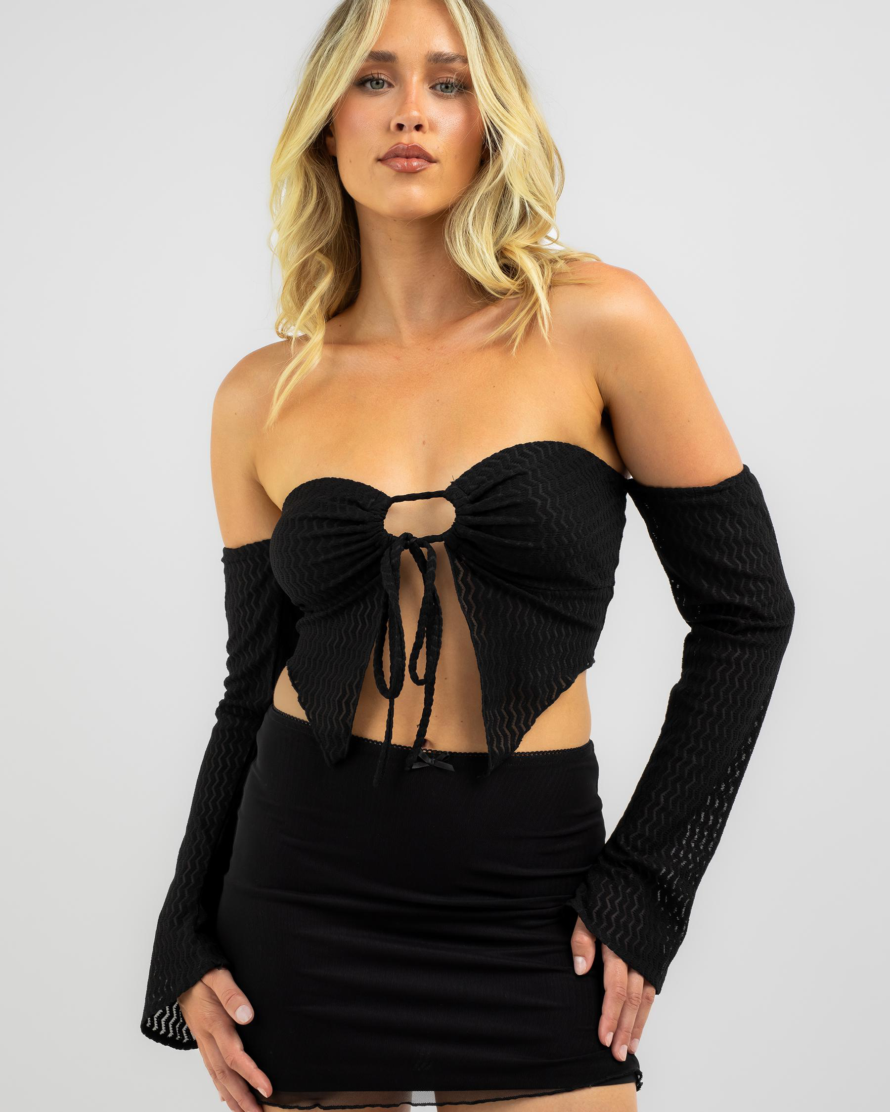 Kathy Off Shoulder Long Sleeve Top