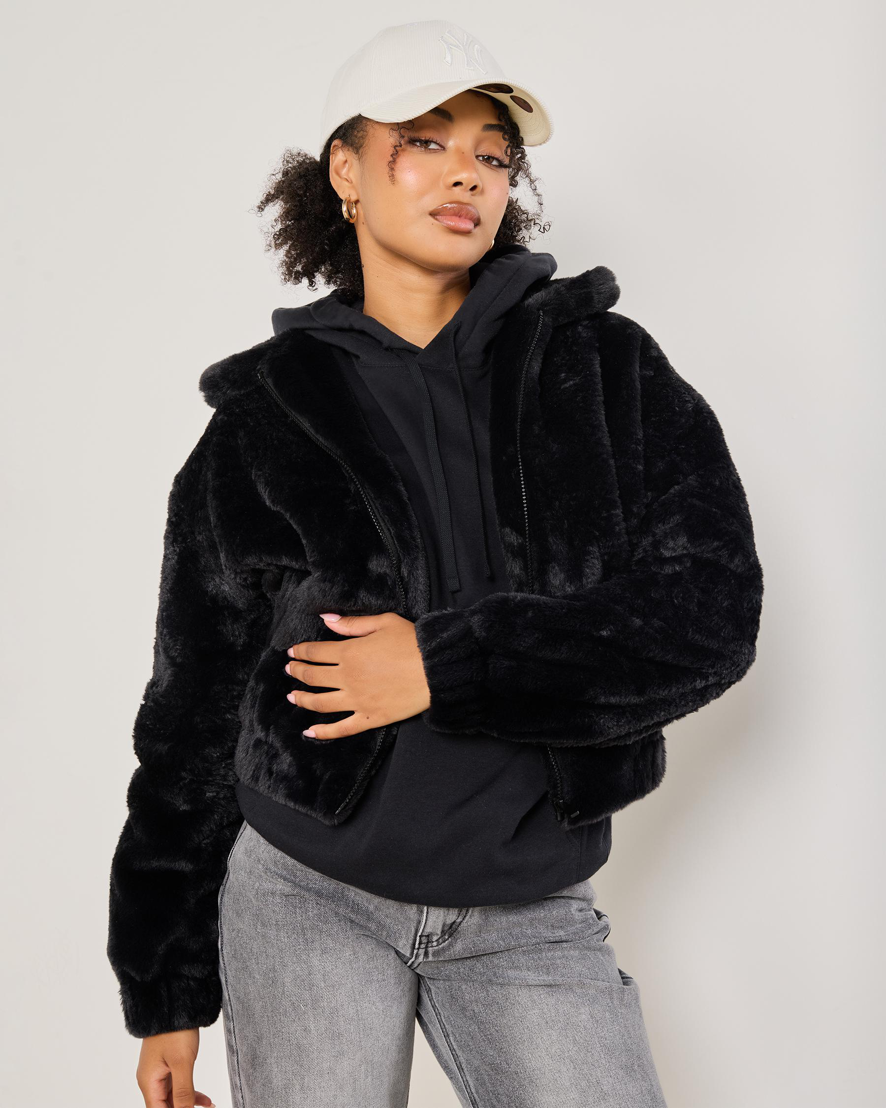 Kick On Faux Fur Jacket