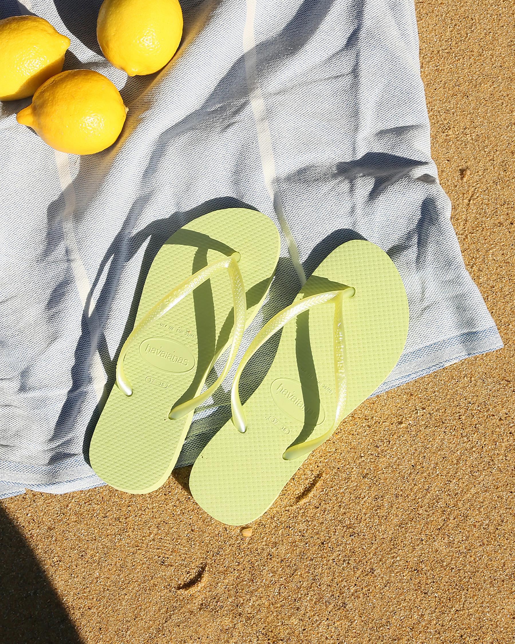 Slim Metallic Thongs