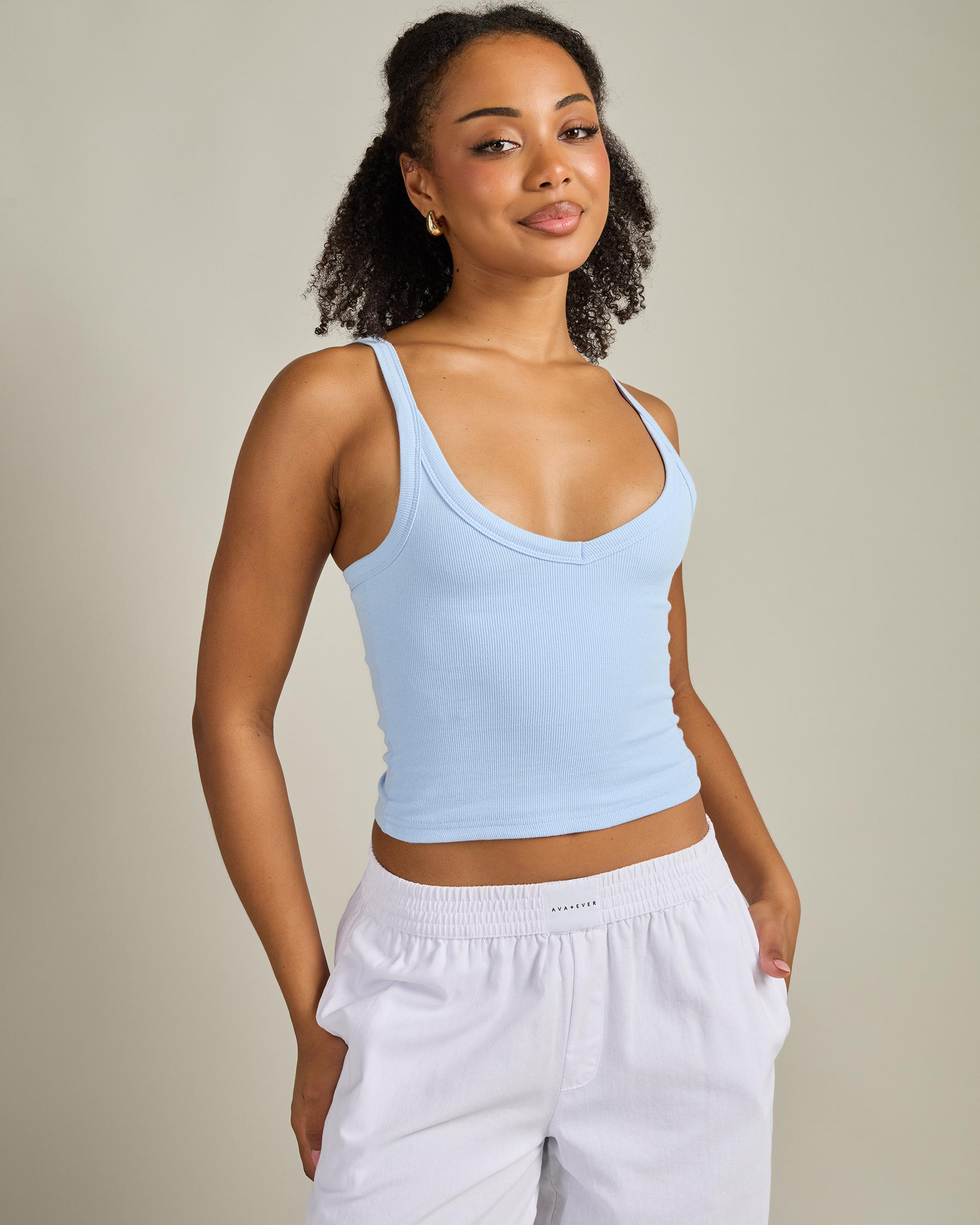 Basic V Neck Tank Top