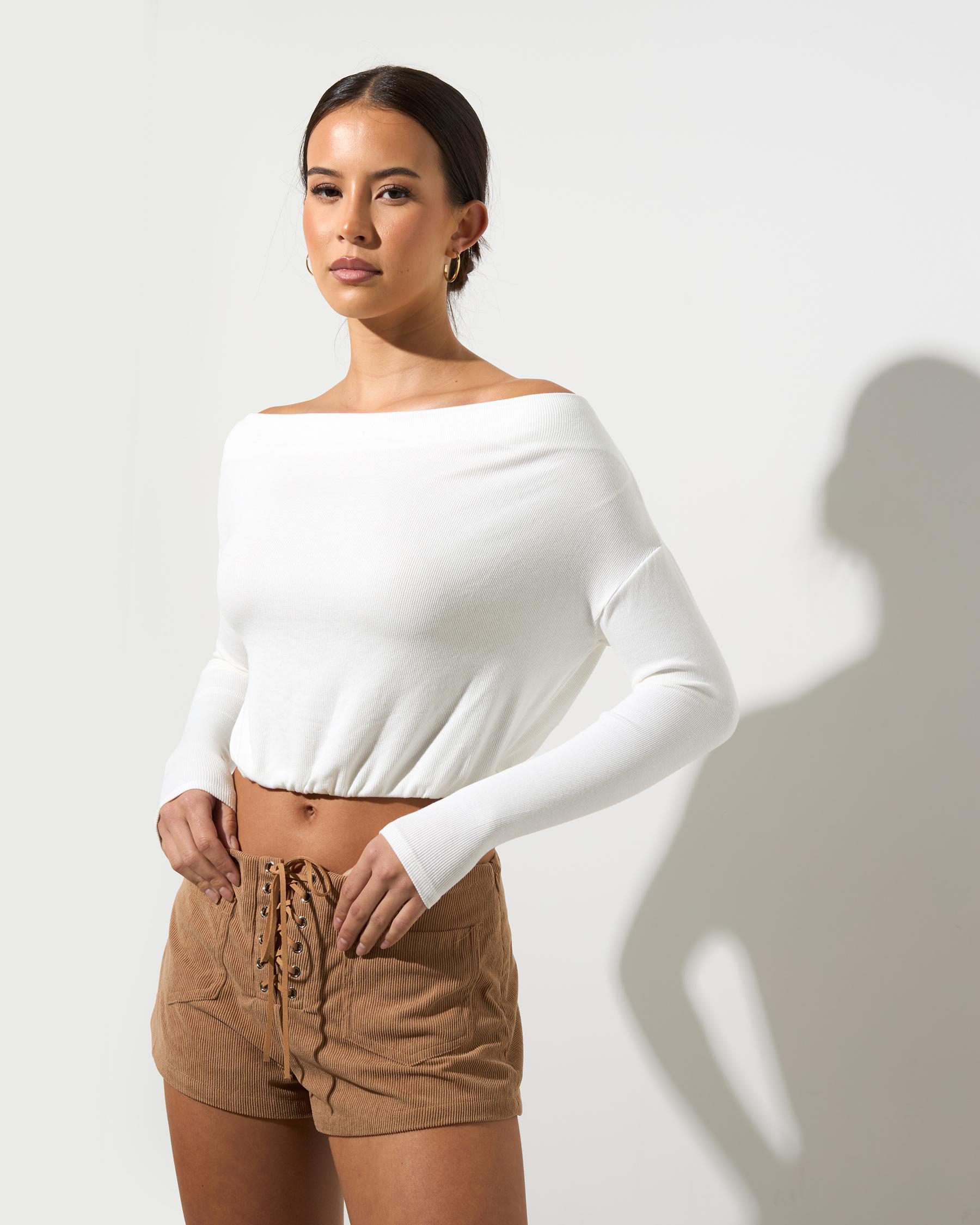 Mary Off Shoulder Long Sleeve Top