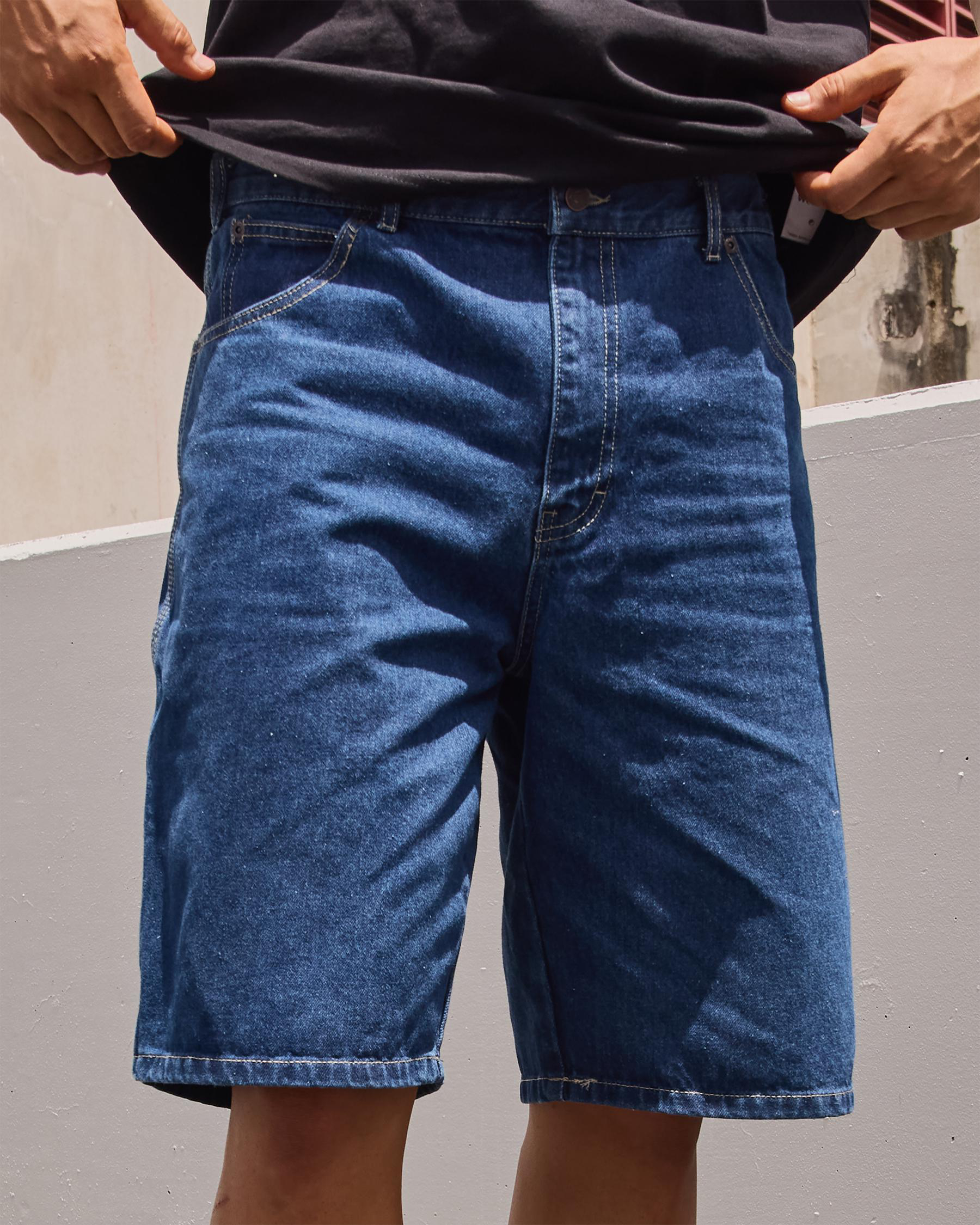Relaxed Fit Carpenter Denim Shorts