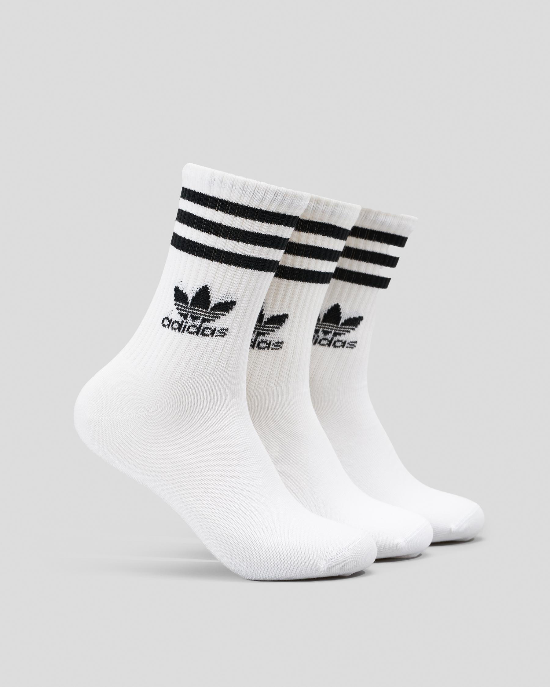 3 Stripe Crew Socks