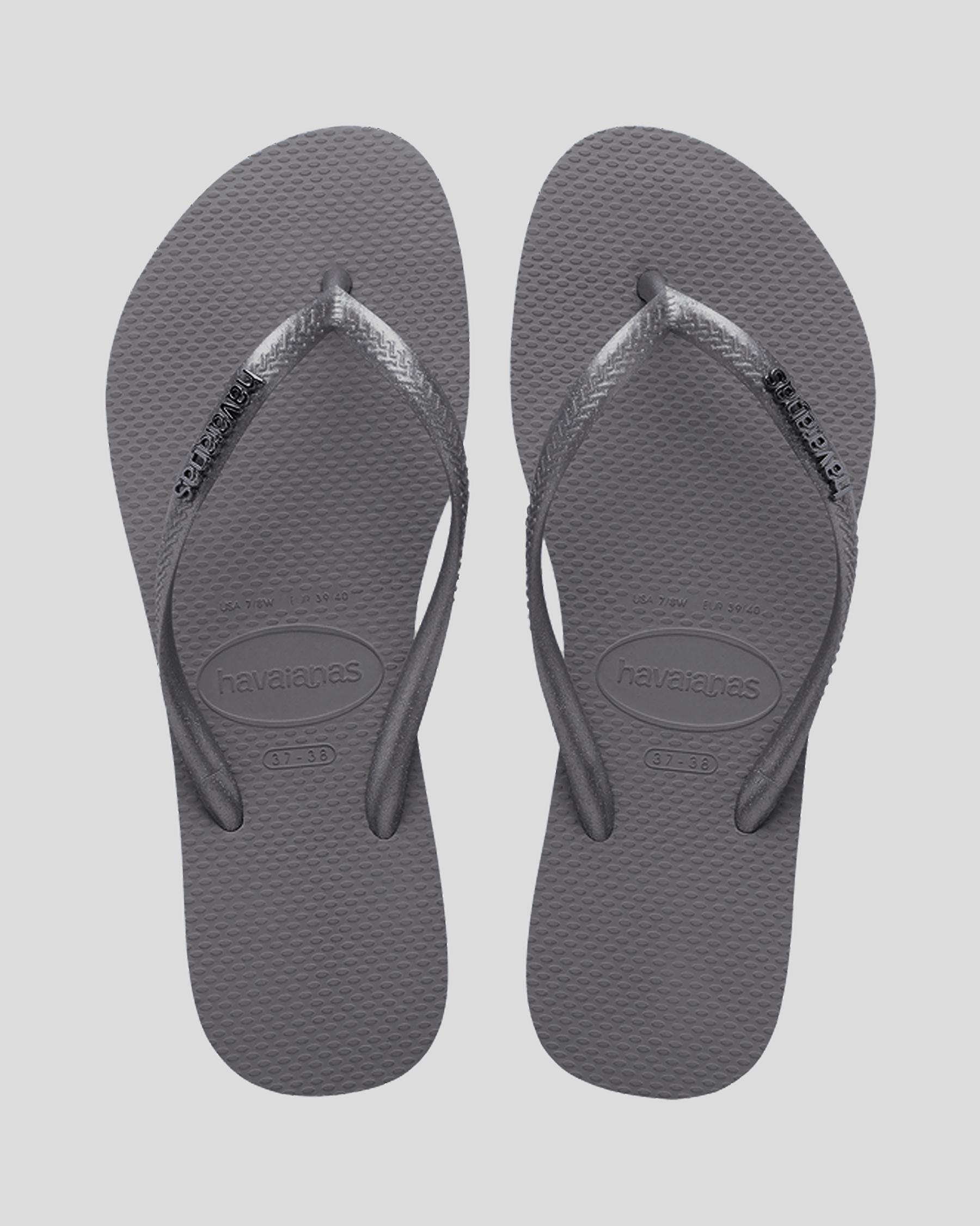 Slim Metal Logo Thongs