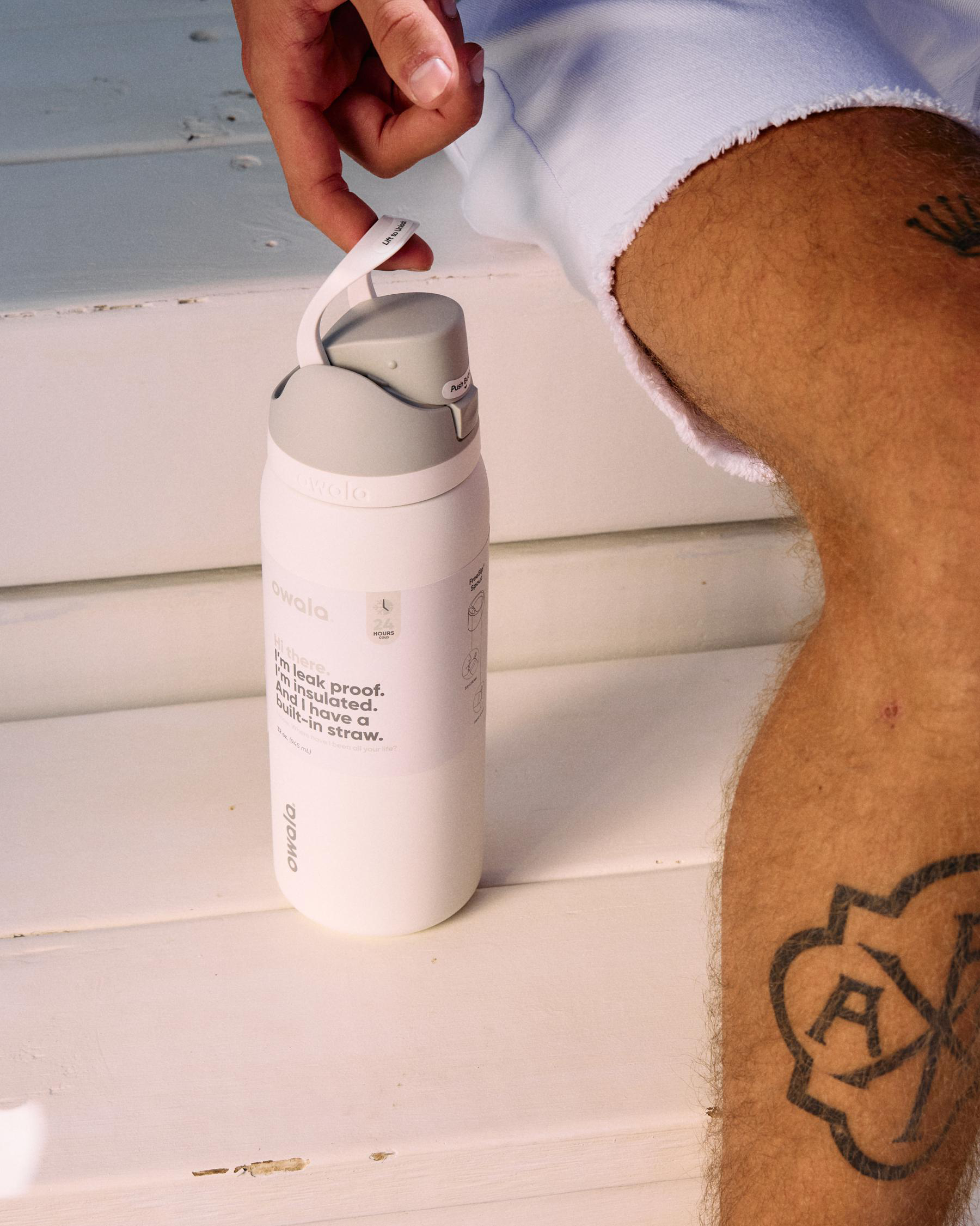 32oz FreeSip Stainless Steel Water Bottle