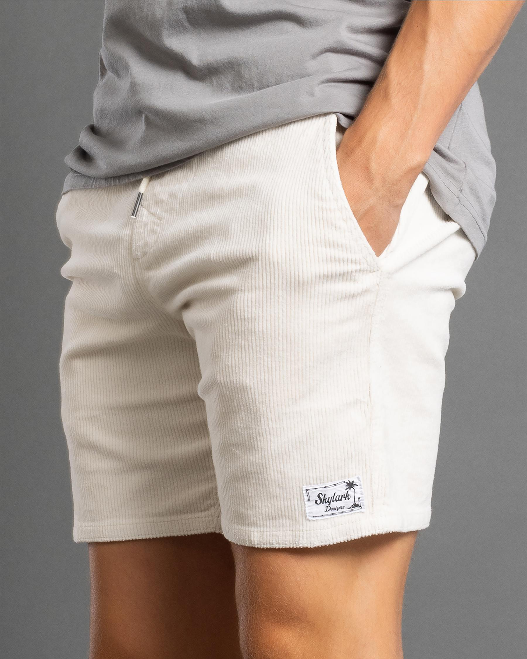 Texture Elastic Waist Shorts