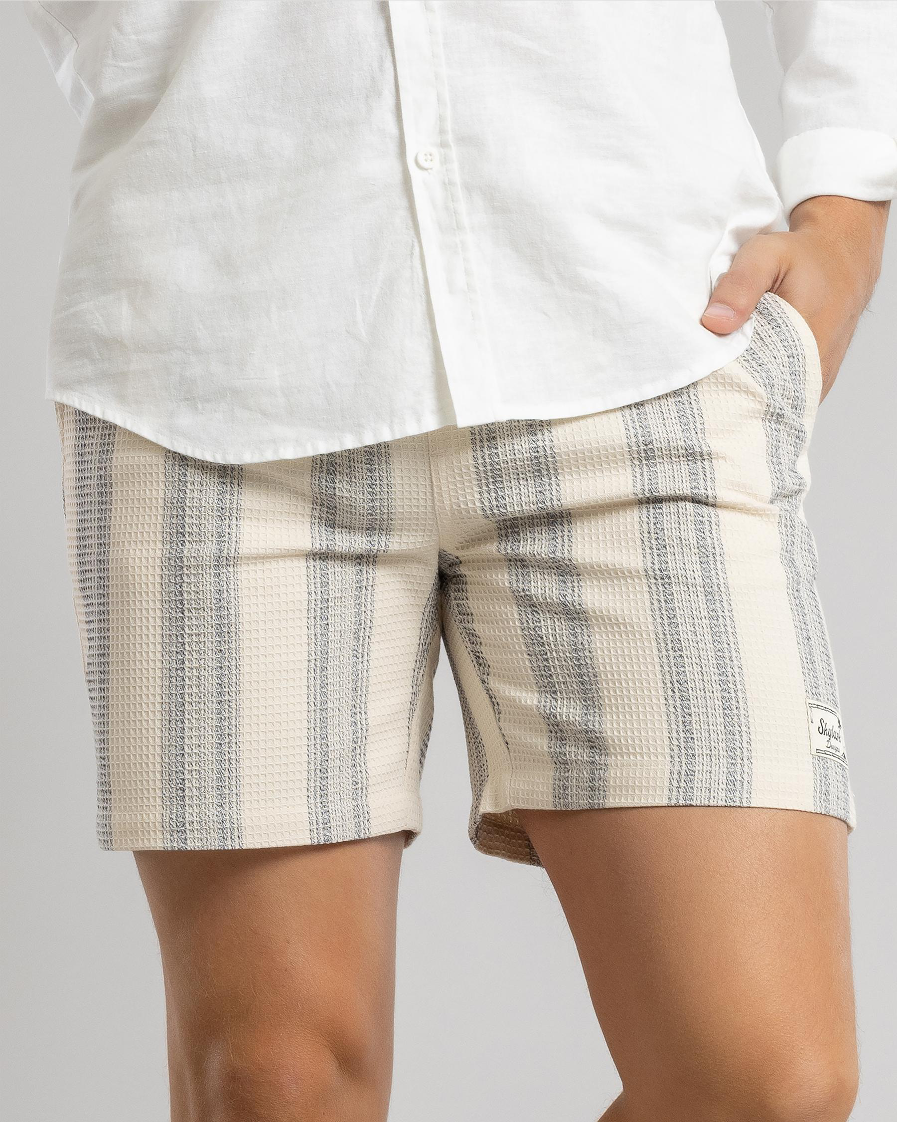 Waffle Elastic Waist Shorts