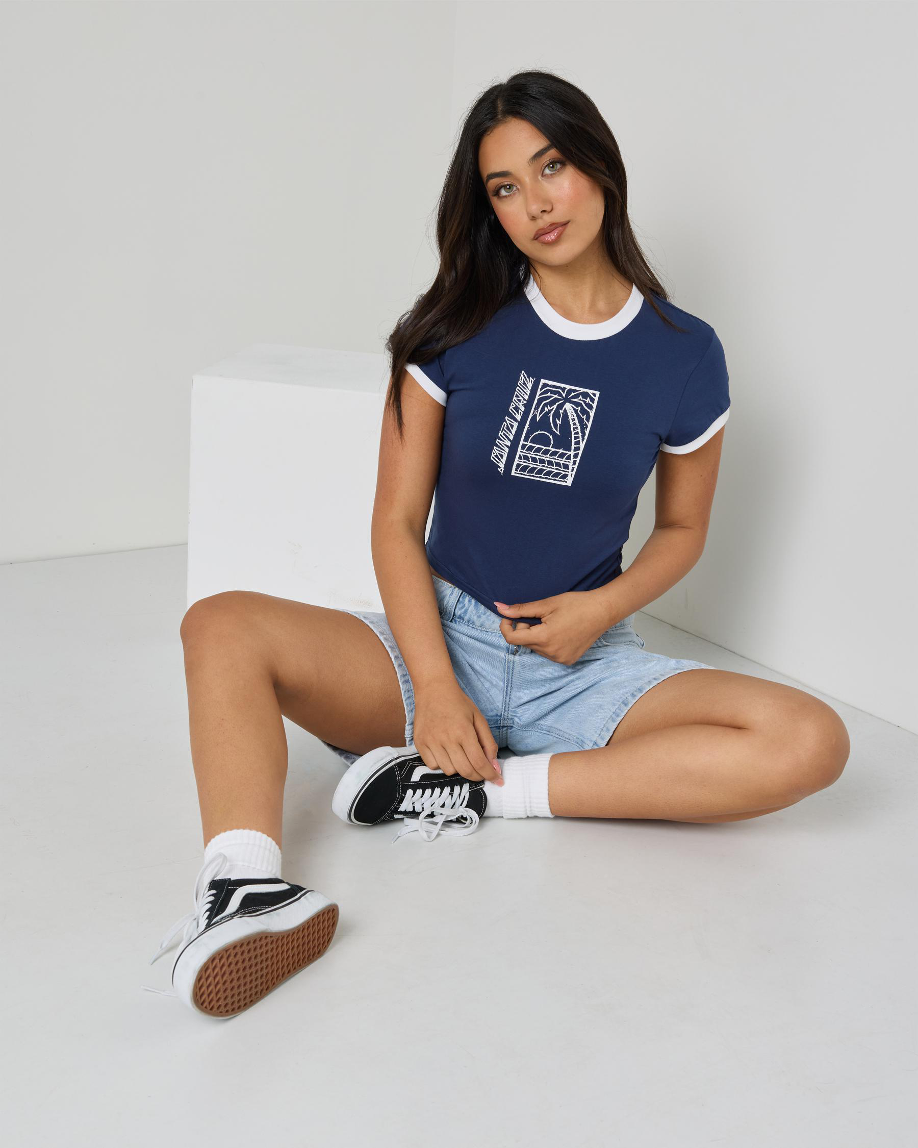 Palm Strip Mono Front T-Shirt